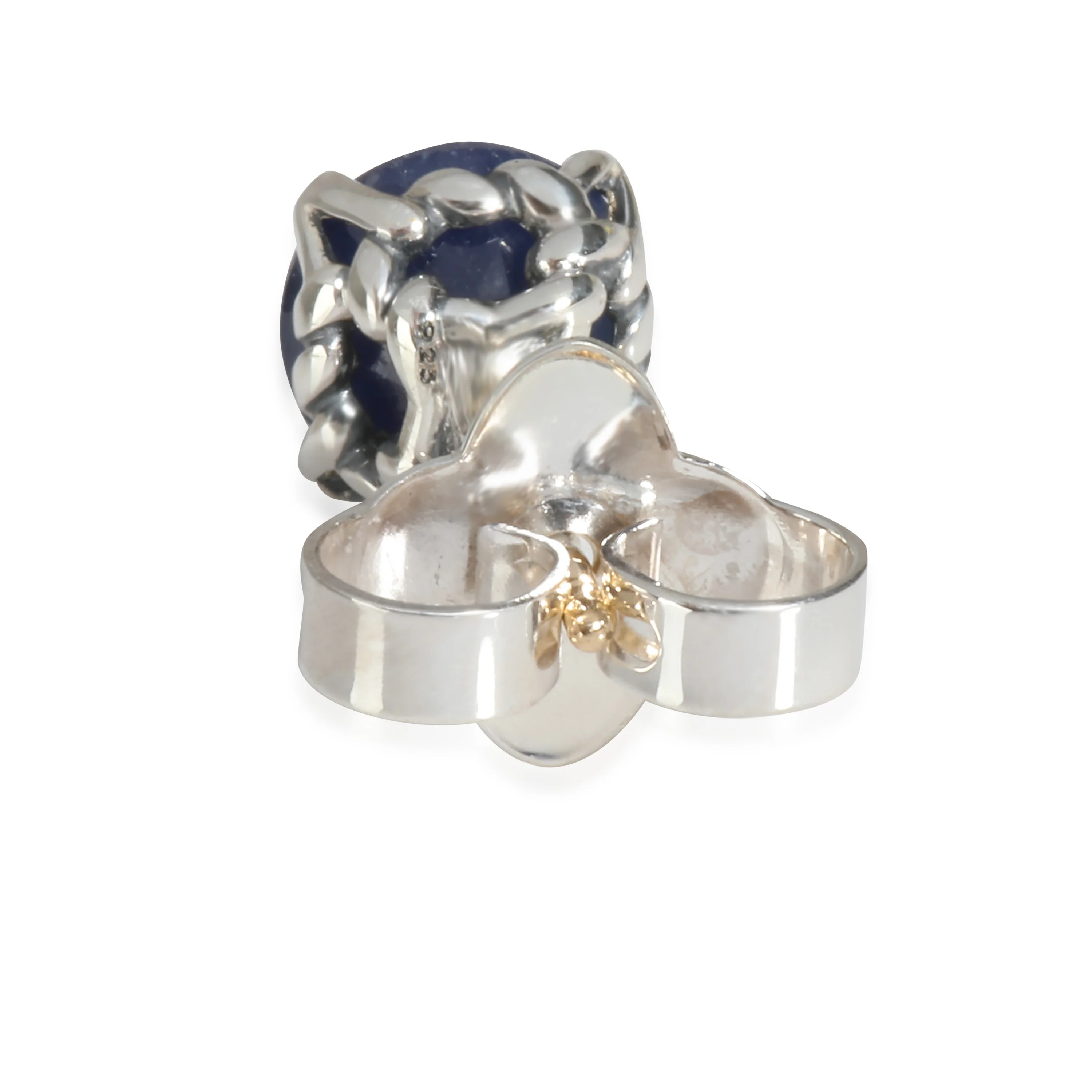 Mens Collection Sapphire Earrings in Sterling Silver - Image 3