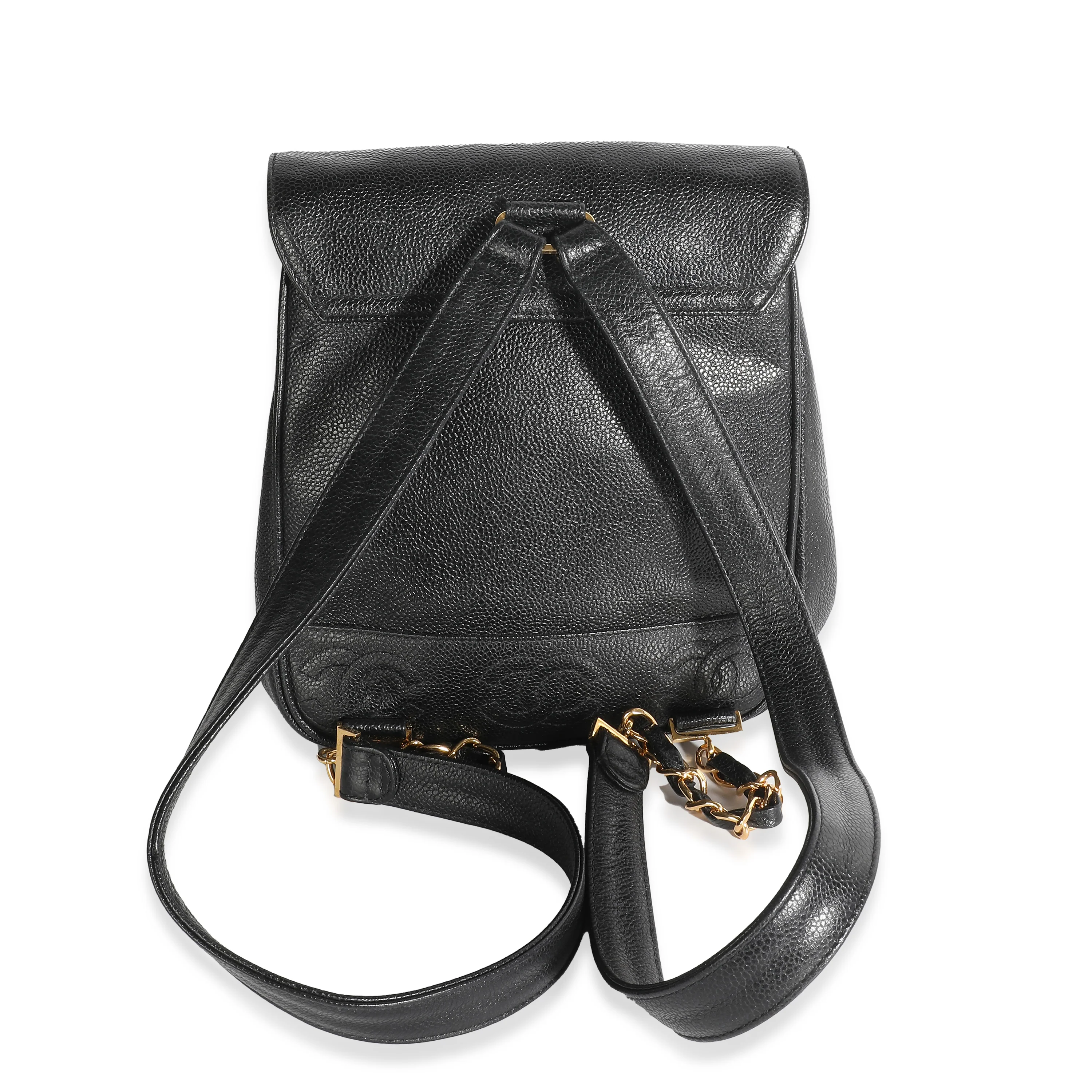 Vintage Black Caviar Triple CC Drawstring Backpack - Image 5