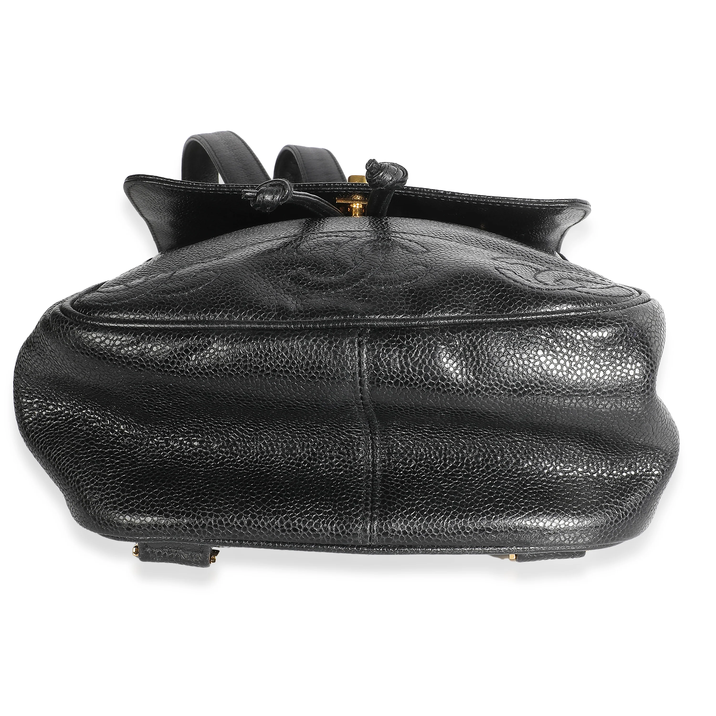 Vintage Black Caviar Triple CC Drawstring Backpack - Image 7