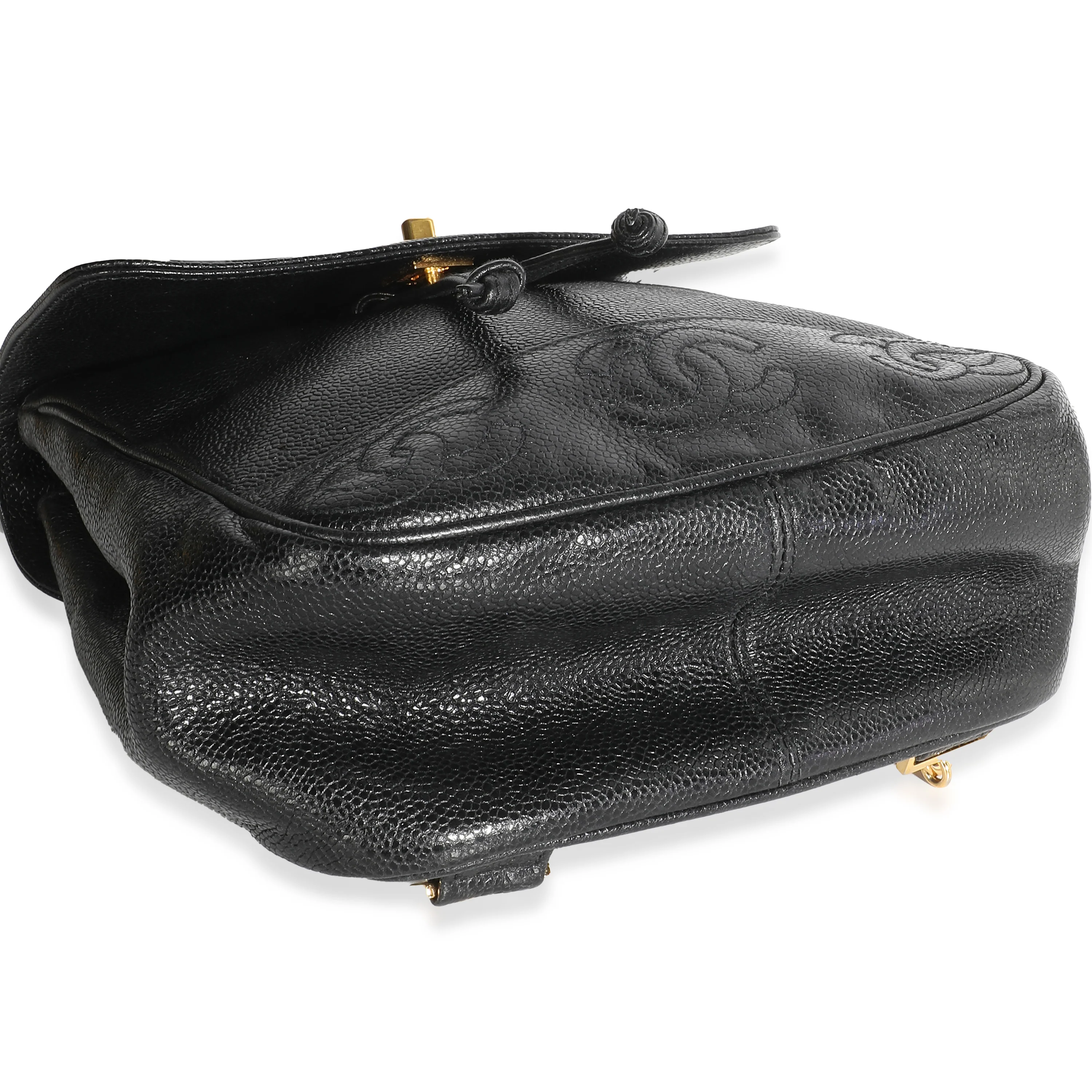 Vintage Black Caviar Triple CC Drawstring Backpack - Image 8