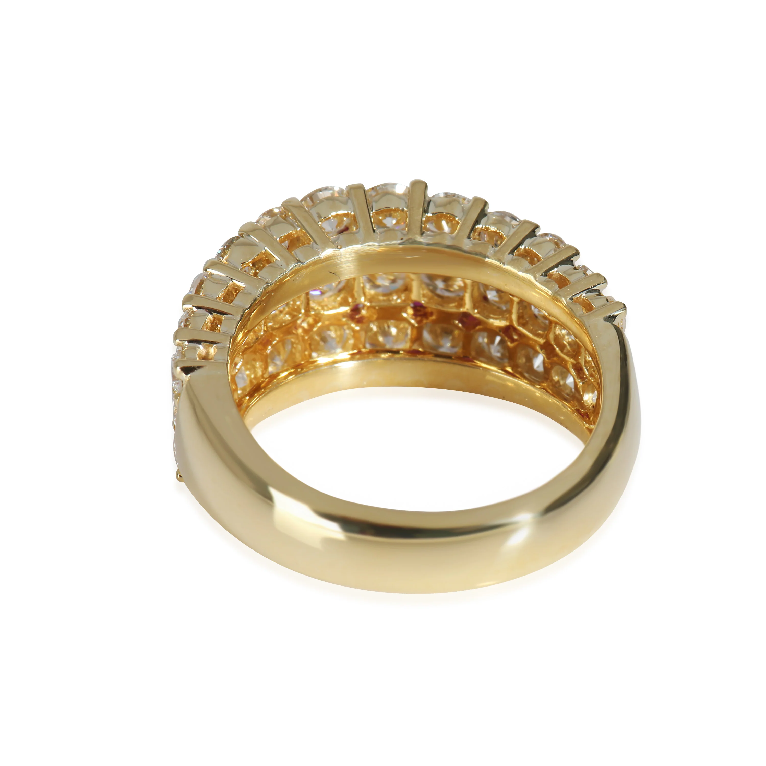 Vintage Diamond & Ruby Band in 18k Yellow Gold 2 CTW - Image 4