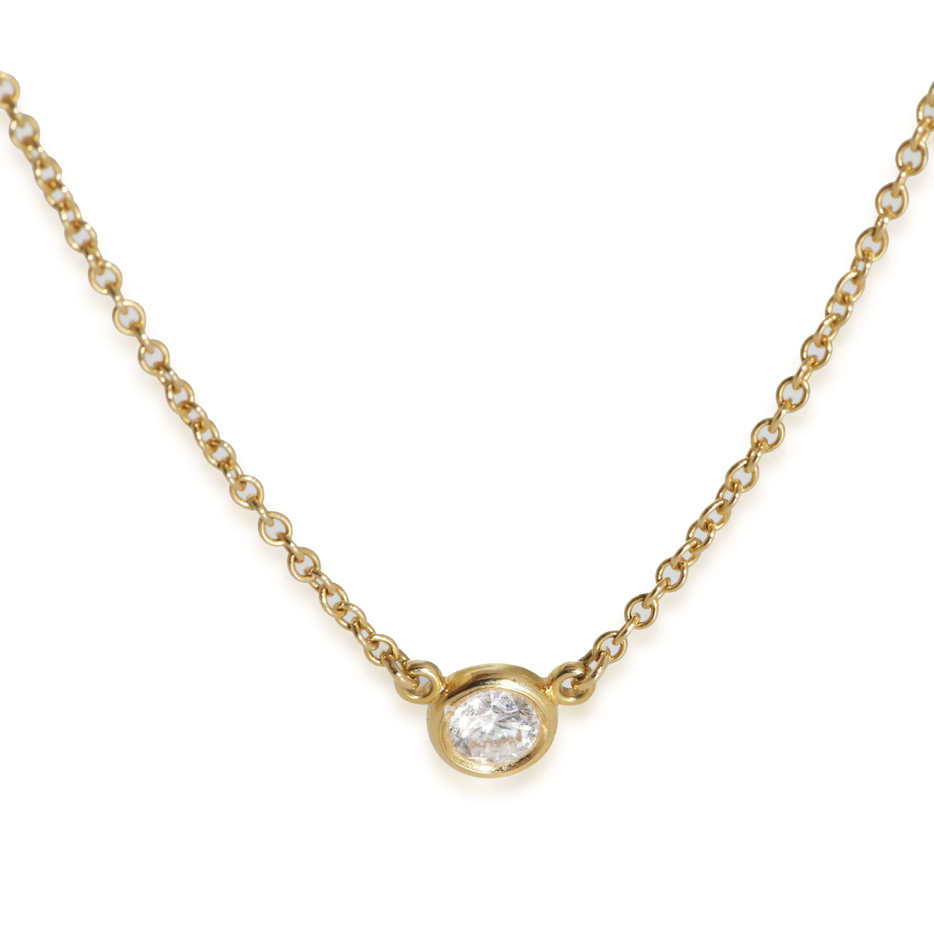 Elsa Peretti Pendant in 18k Yellow Gold 0.12 CTW - Image 2