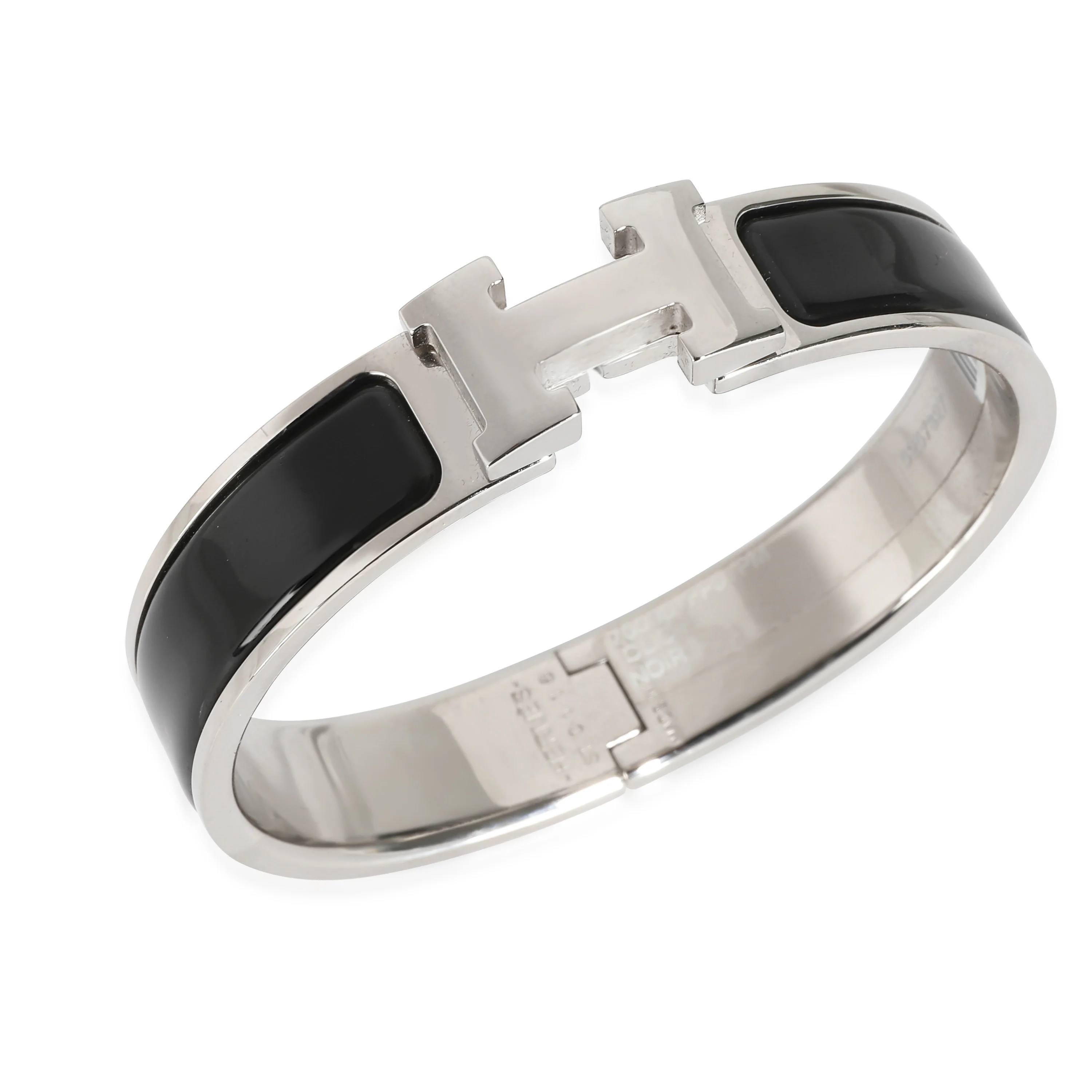 Hermes Clic H Bracelet In Noir, PM - Image 2
