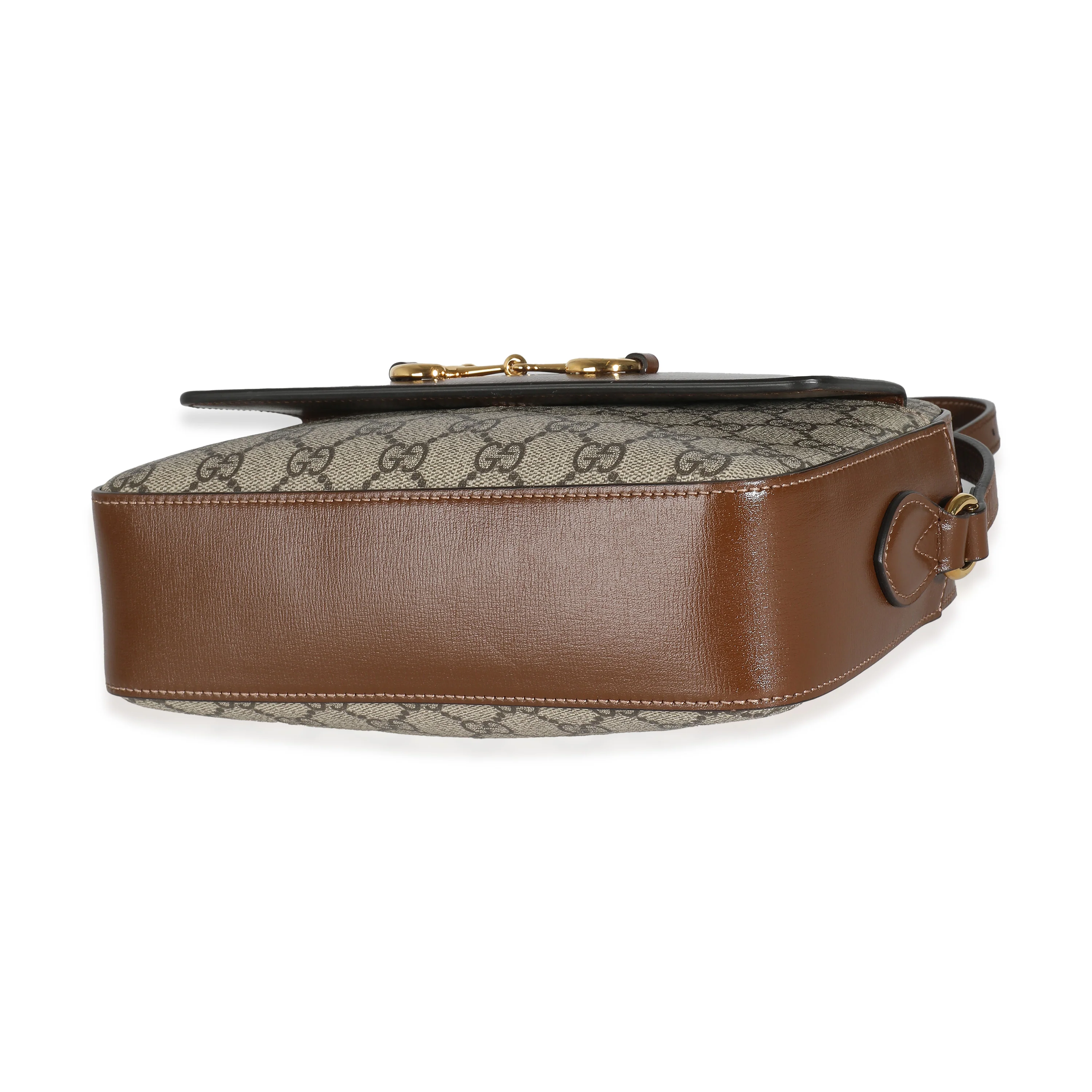 Beige Brown GG Supreme Monogram Small Horsebit 1955 Shoulder Bag - Image 5