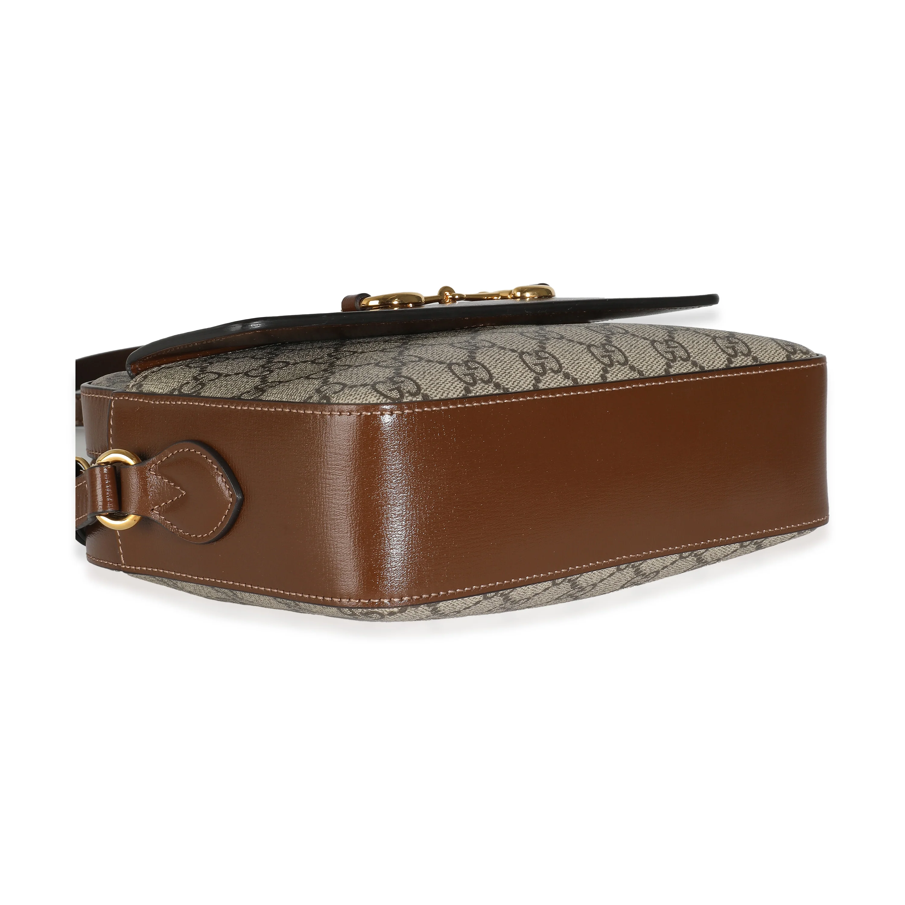 Beige Brown GG Supreme Monogram Small Horsebit 1955 Shoulder Bag - Image 7