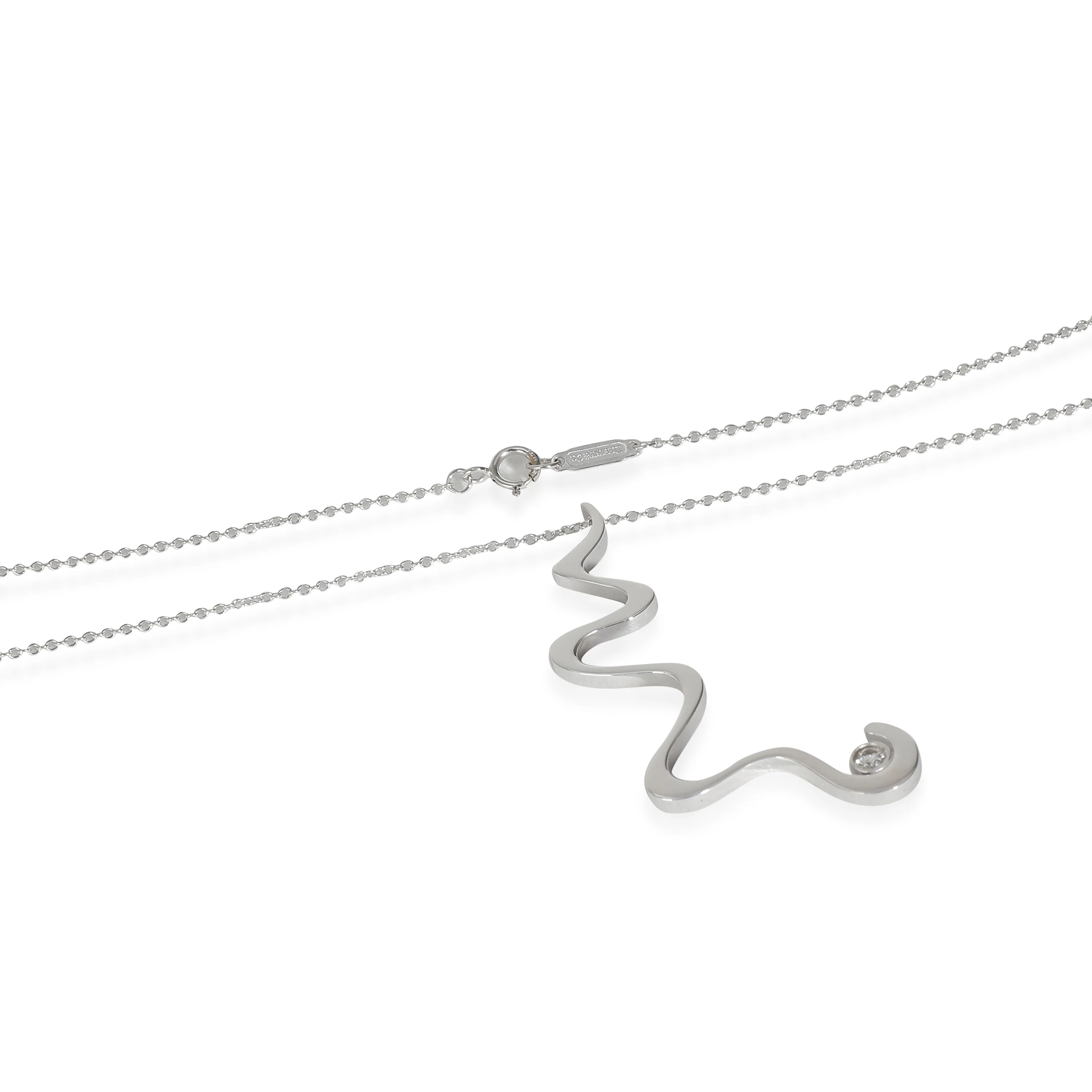 Frank Gehry Pendant in 18k White Gold 0.06 CTW - Image 3
