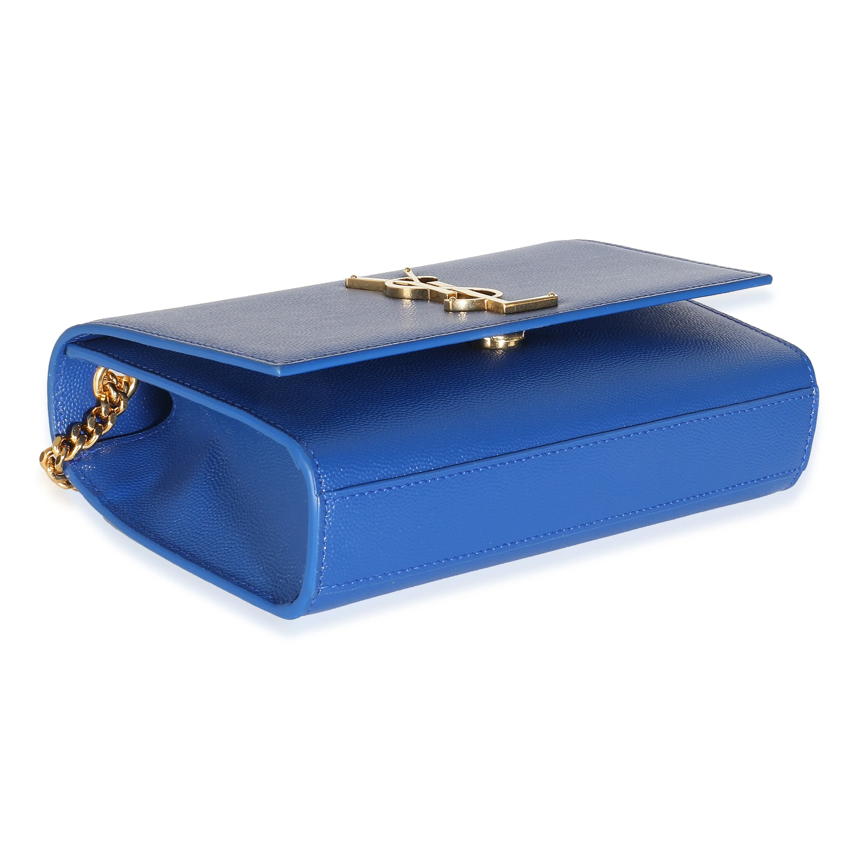 Royal Blue Grain De Poudre Small Classic Kate Chain Bag - Image 8