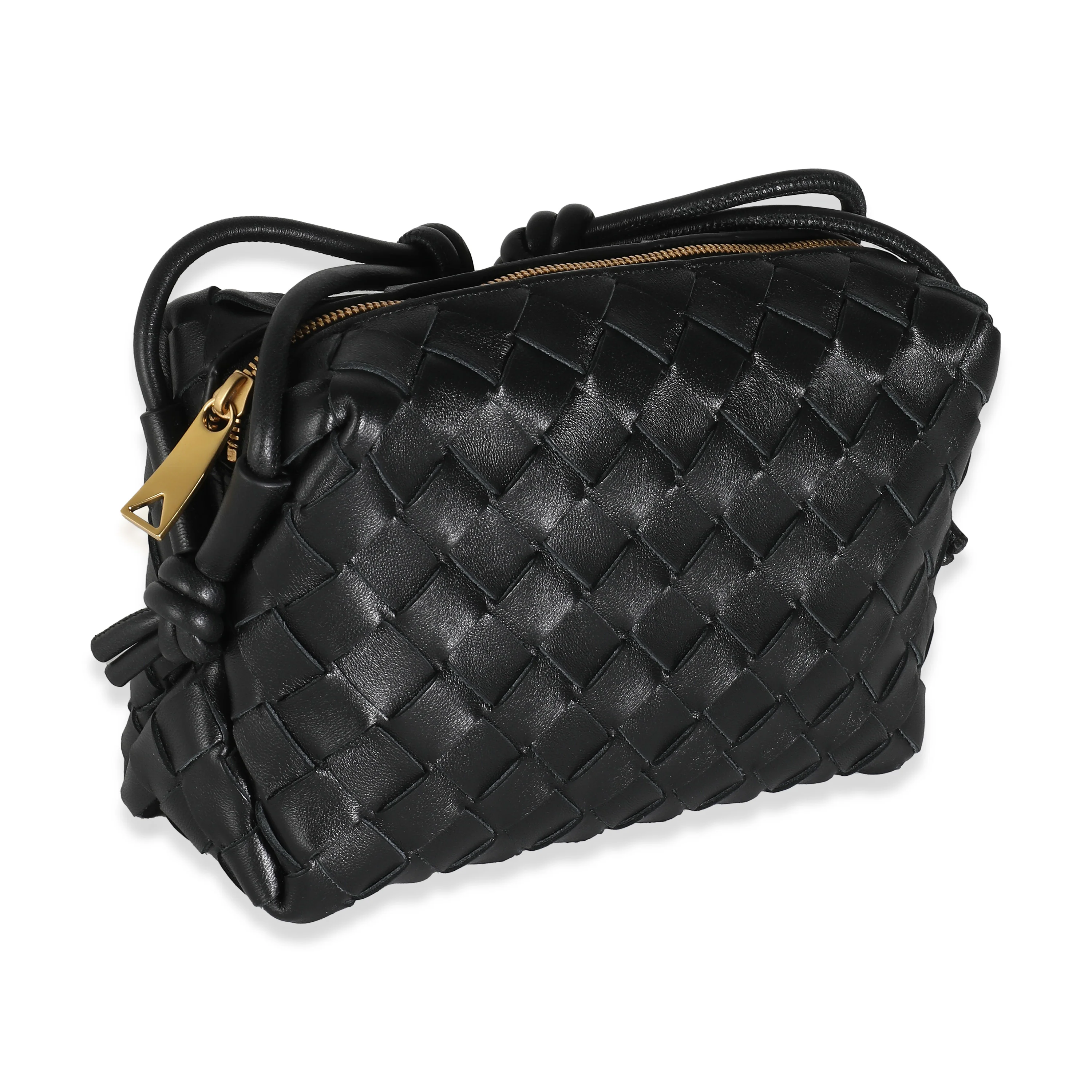 Black Nappa Intrecciato Mini Loop Camera Bag - Image 3