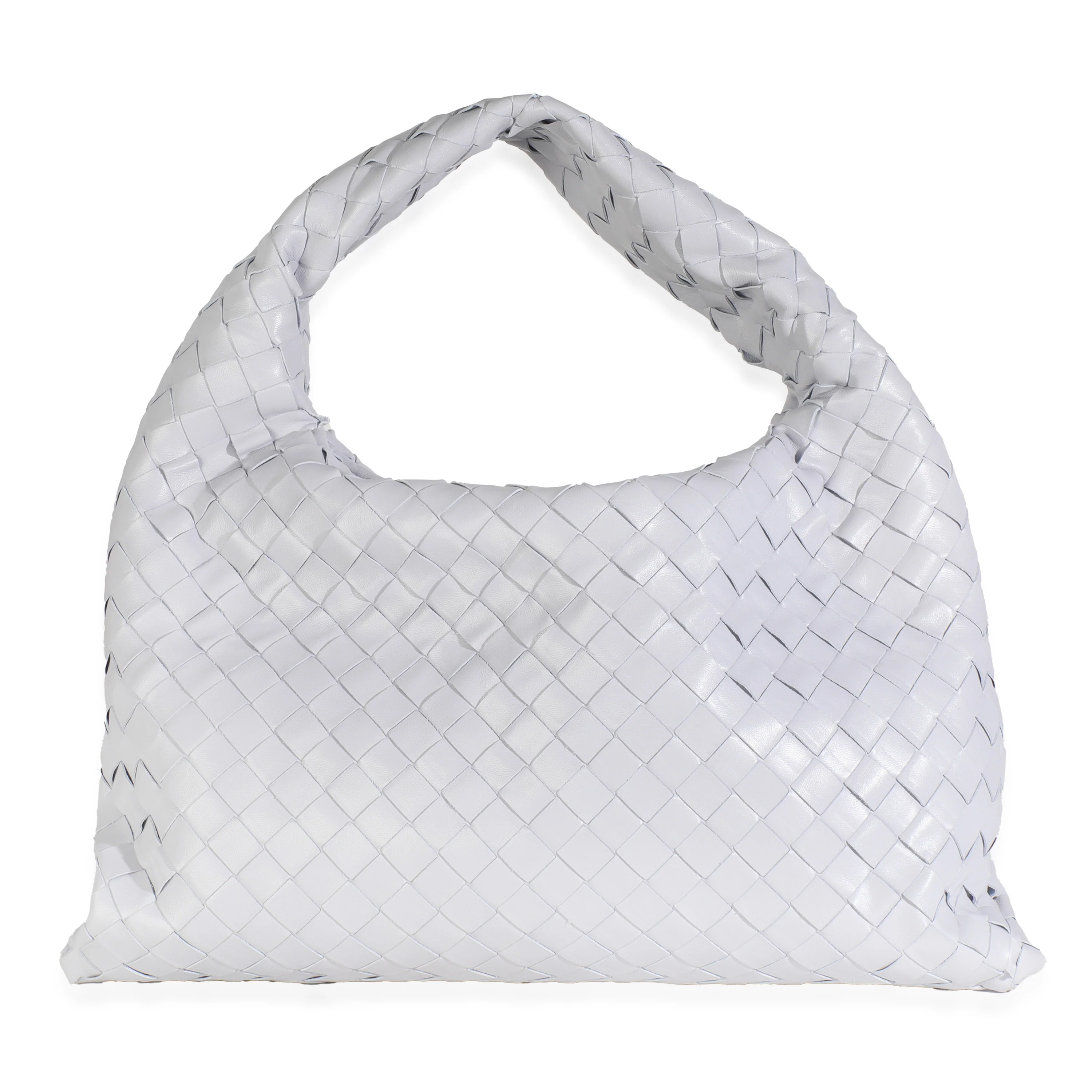 Oyster Nappa Intrecciato Small Hop Hobo - Image 5