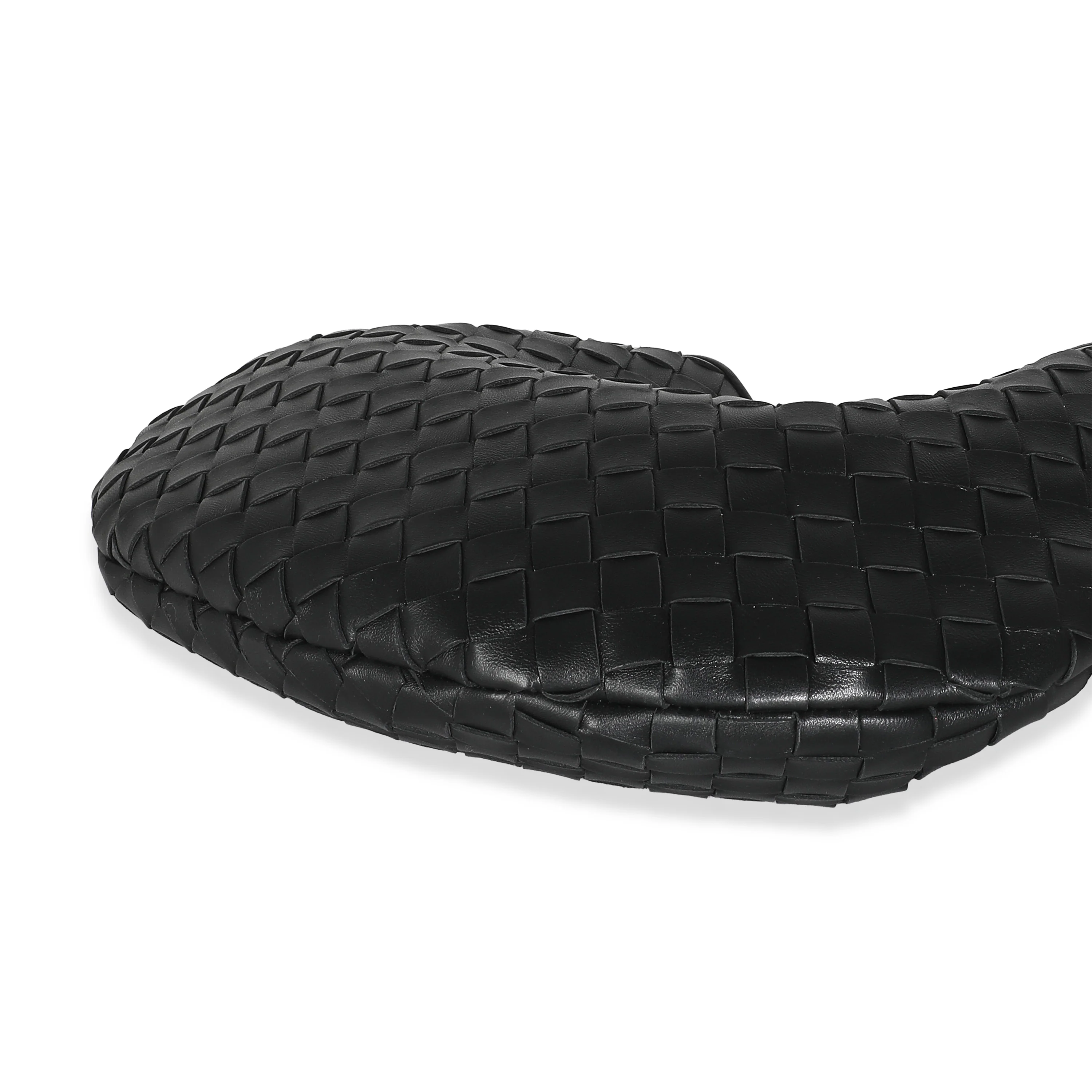 Black Nappa Intrecciato Small Sardine With Chain - Image 7