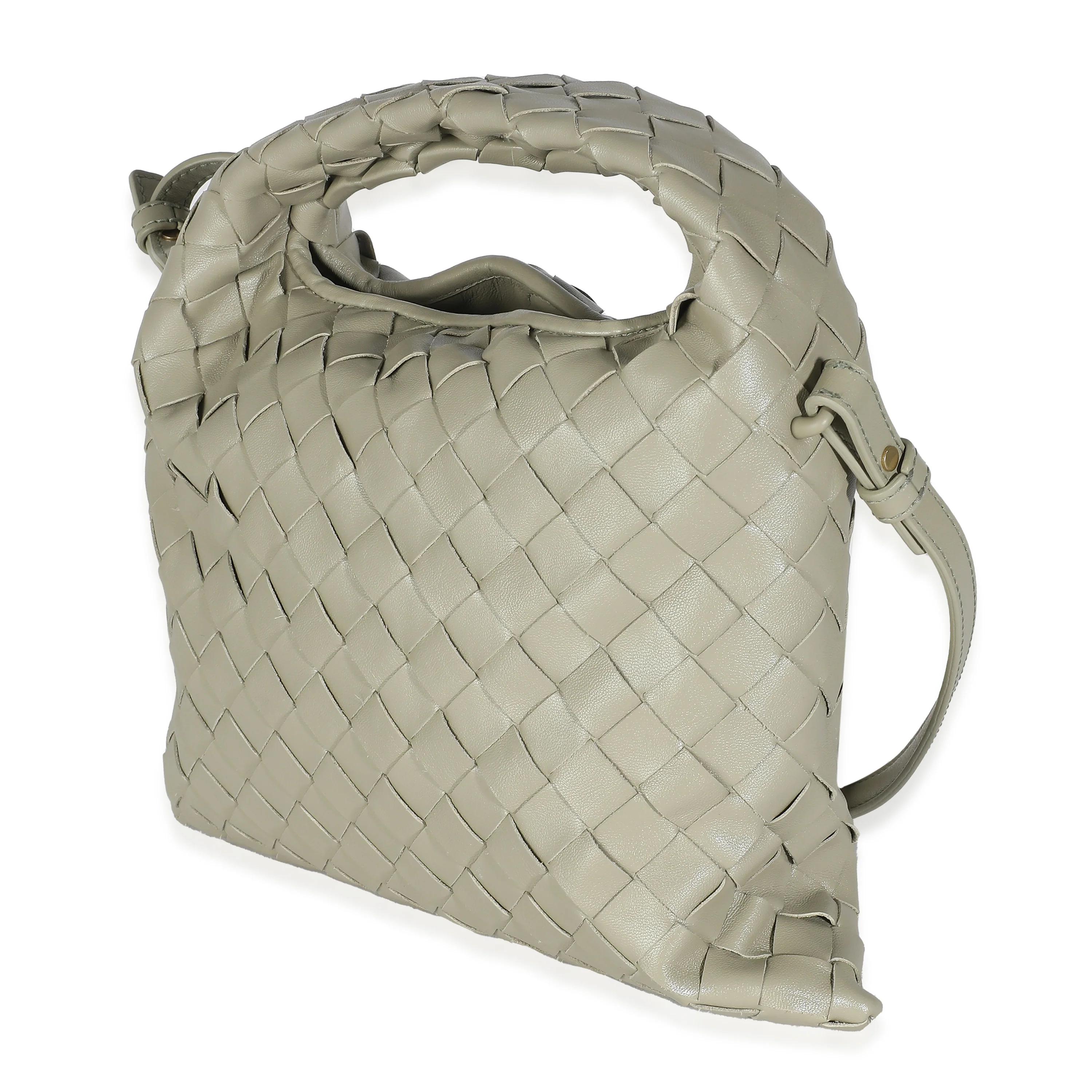 Travertine Nappa Intrecciato Mini Hop Hobo - Image 2