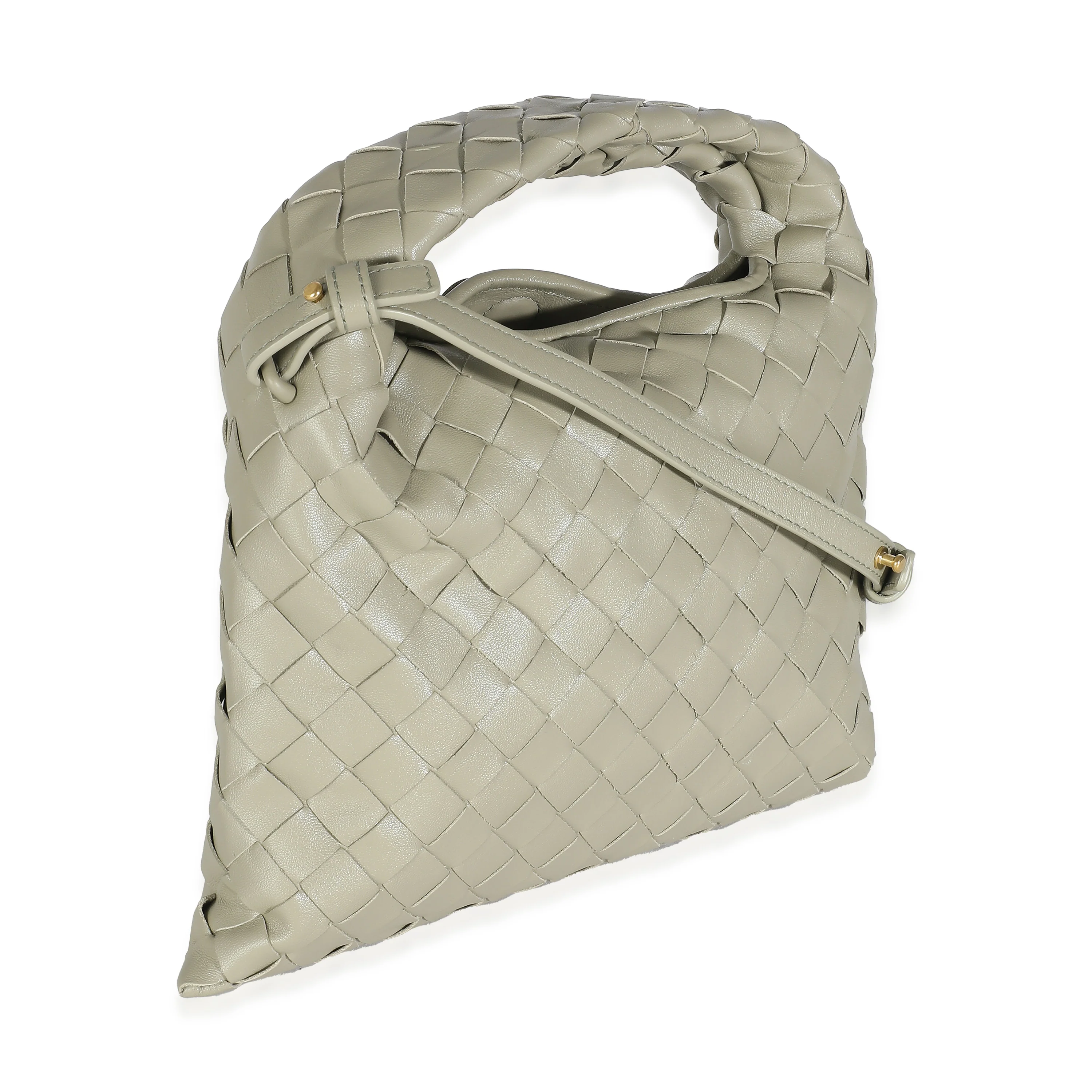 Travertine Nappa Intrecciato Mini Hop Hobo - Image 3