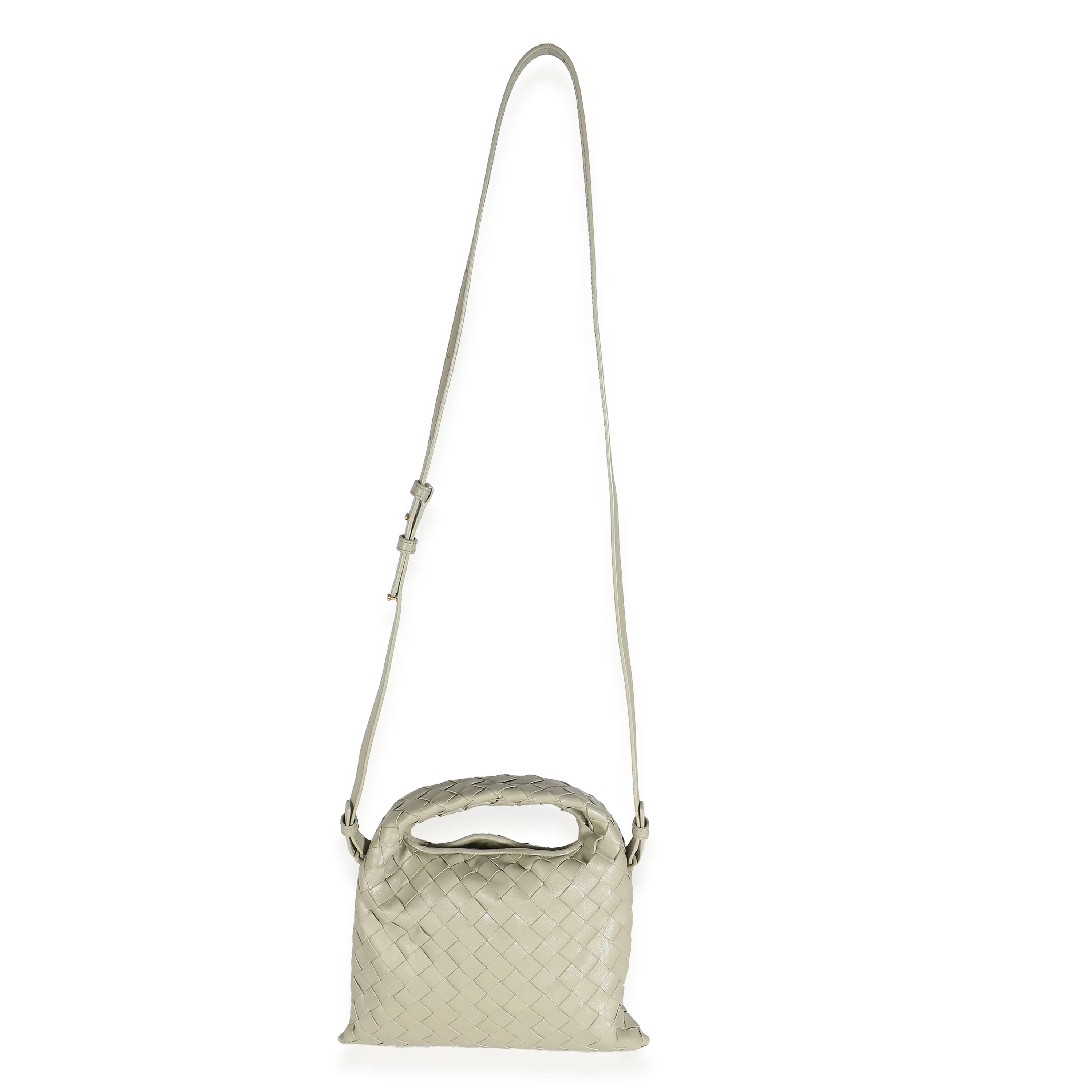 Travertine Nappa Intrecciato Mini Hop Hobo - Image 8