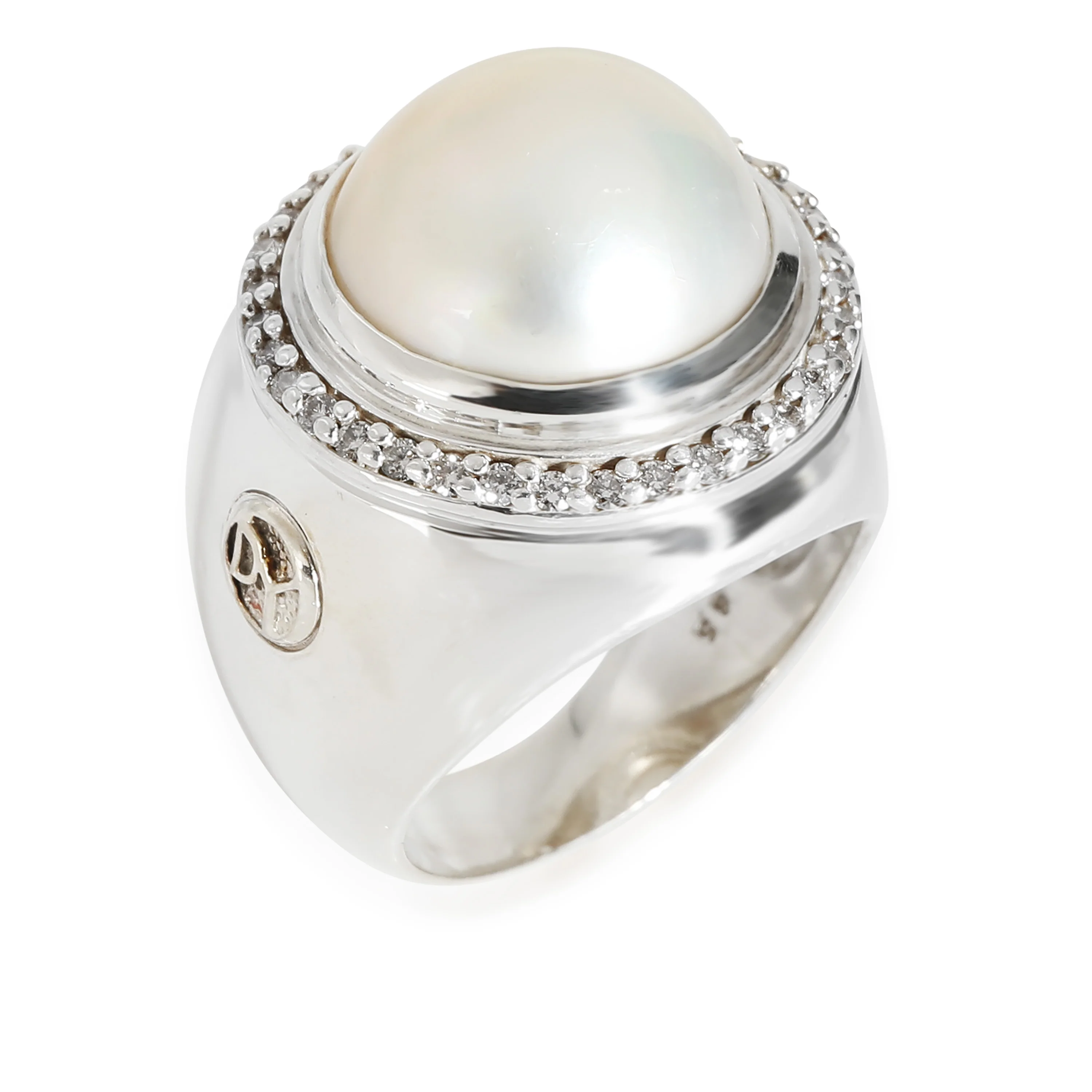 Cerise Mabe Pearl Ring in  Sterling Silver 0.33 CTW - Image 2