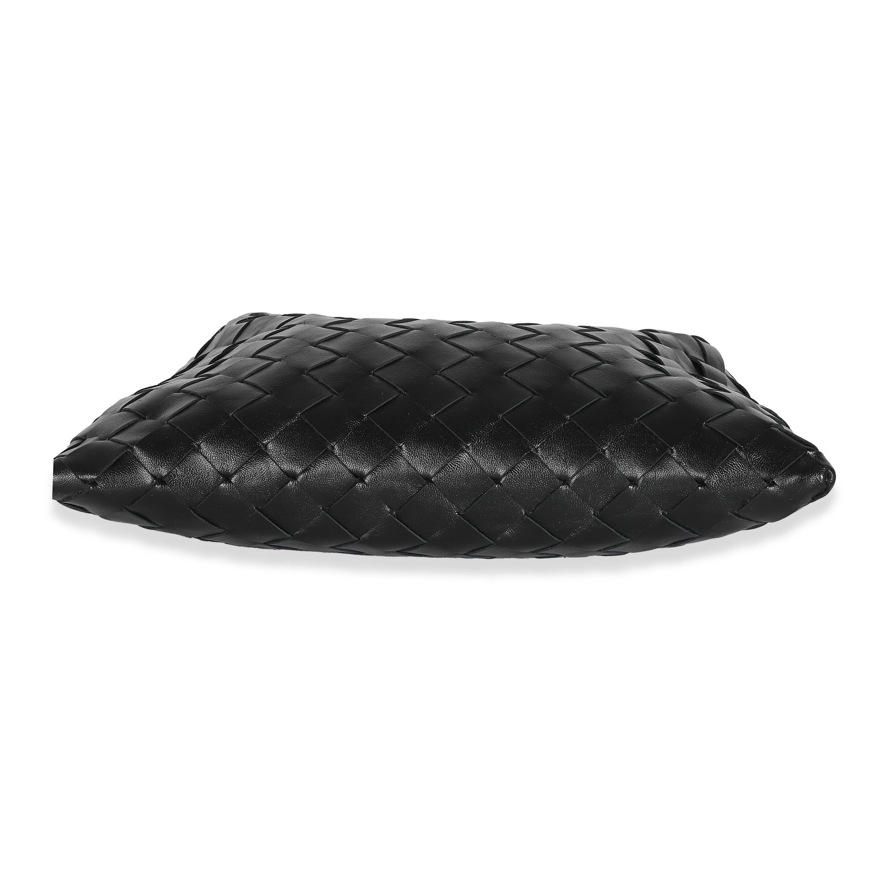 Black Nappa Intrecciato Mini Hop Hobo - Image 4
