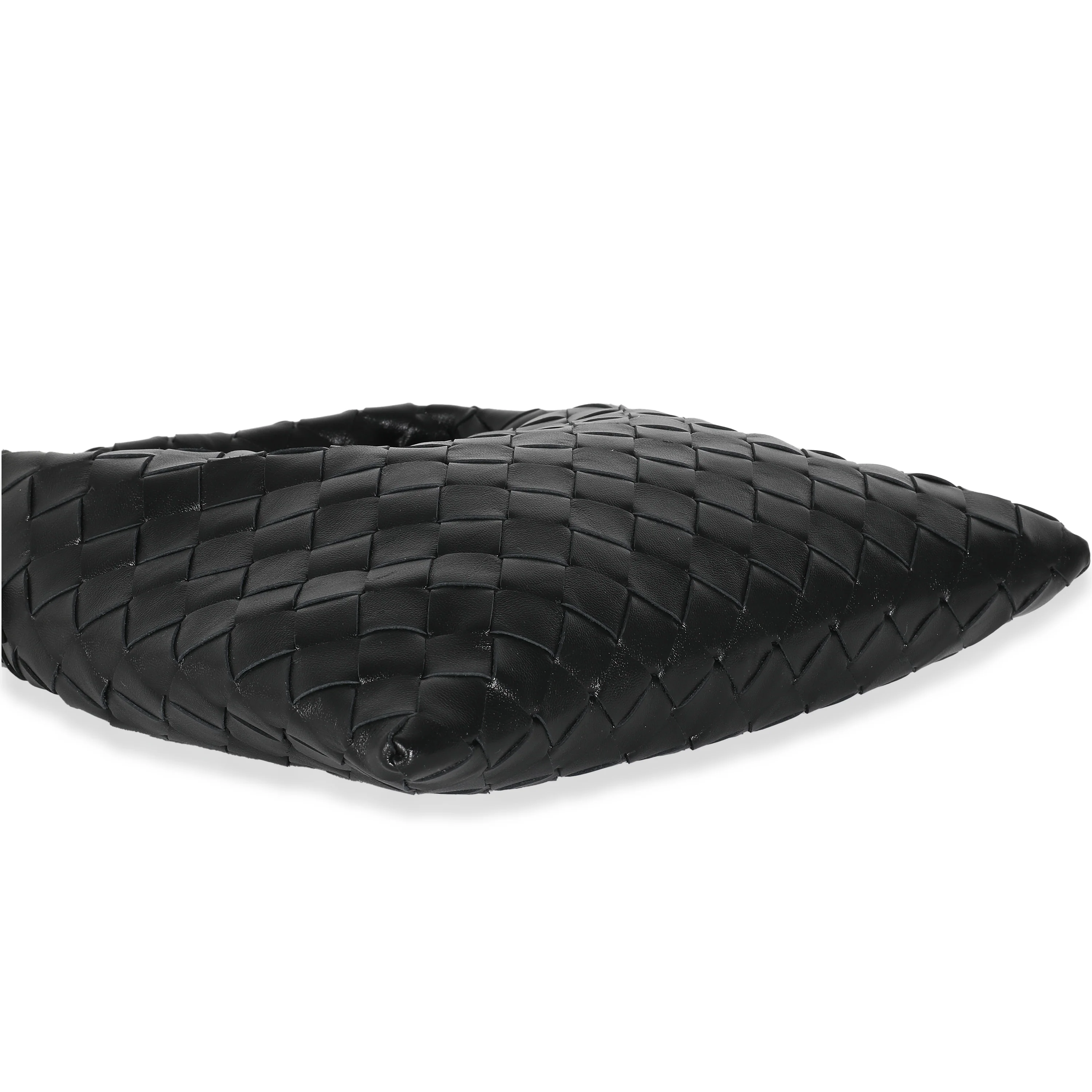 Black Nappa Intrecciato Mini Hop Hobo - Image 5