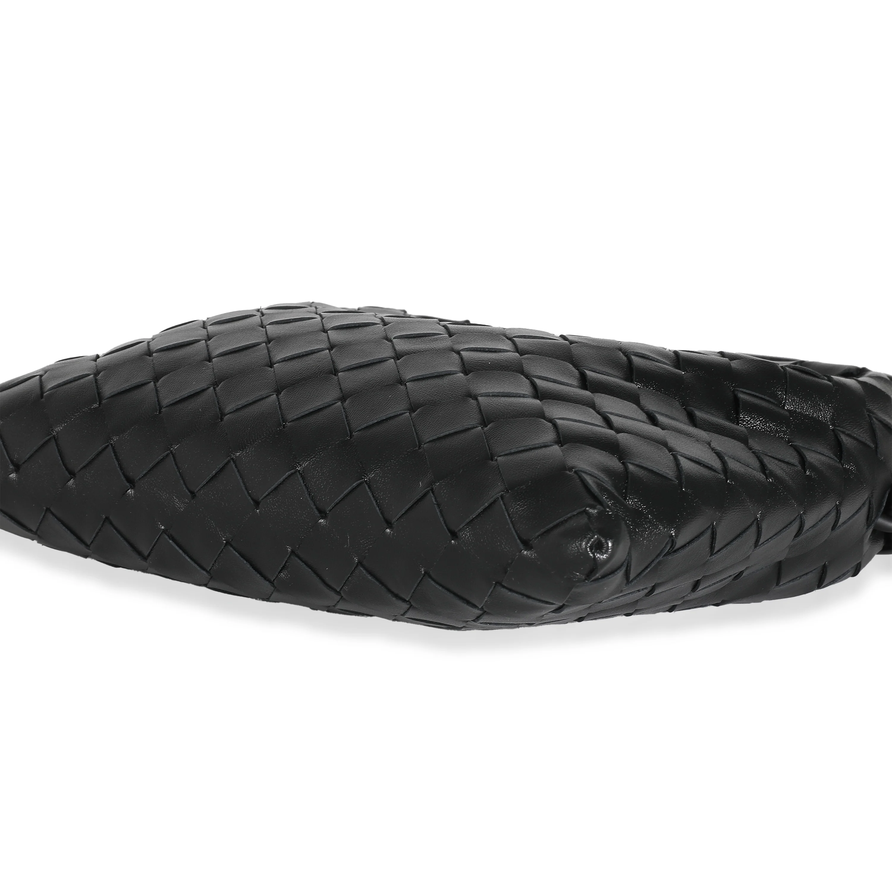 Black Nappa Intrecciato Mini Hop Hobo - Image 6