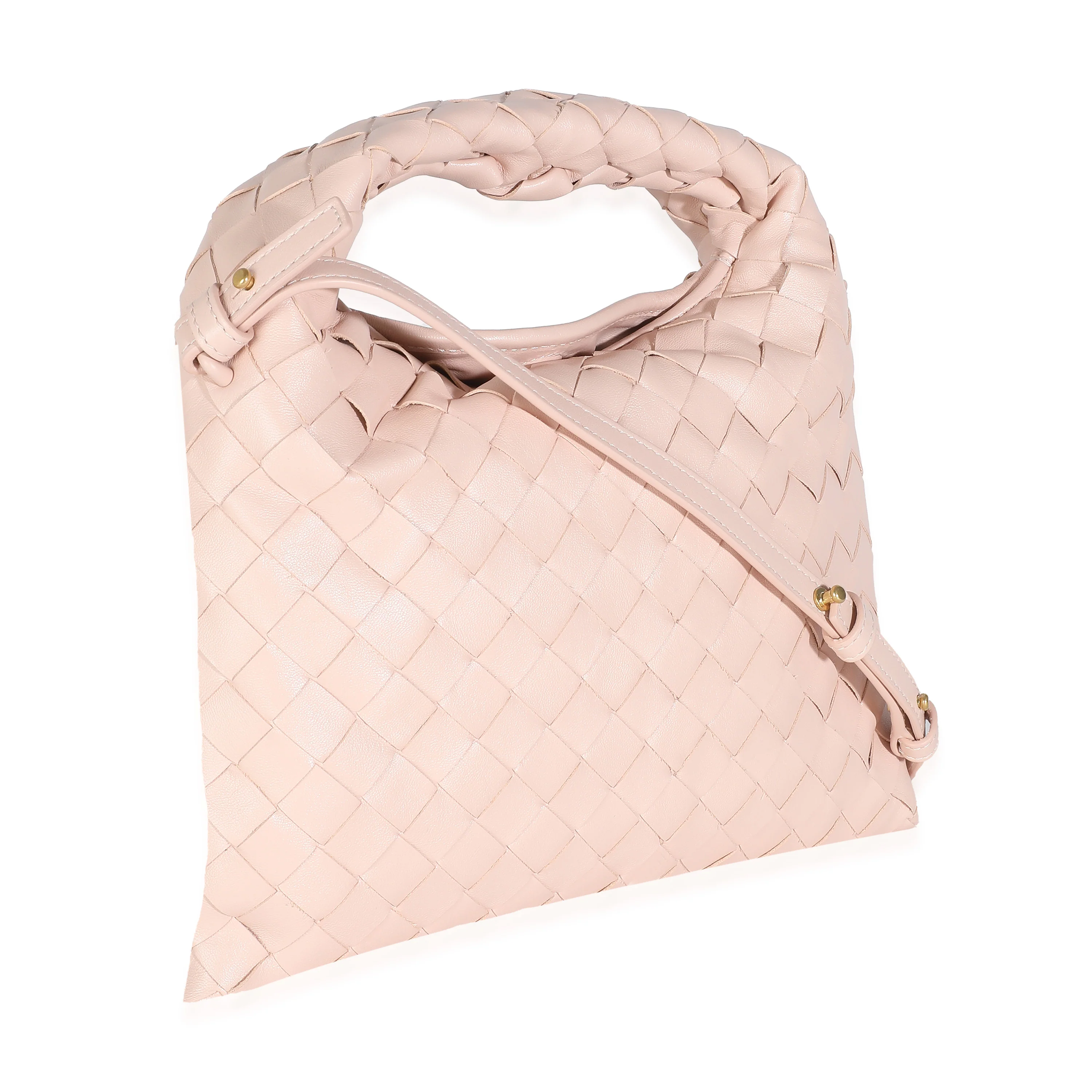 Bliss Washed Nappa Intrecciato Mini Hop Hobo - Image 3