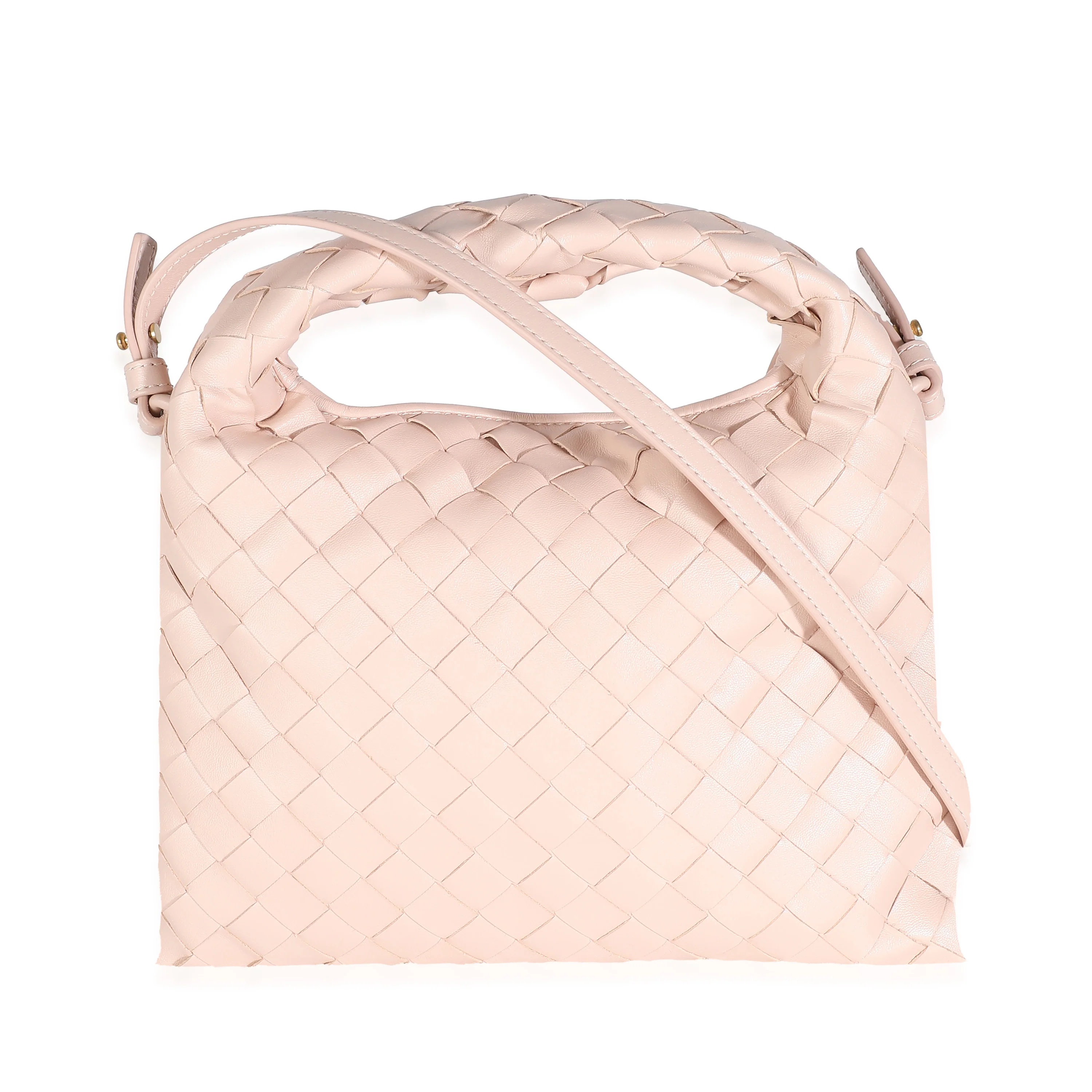 Bliss Washed Nappa Intrecciato Mini Hop Hobo - Image 4