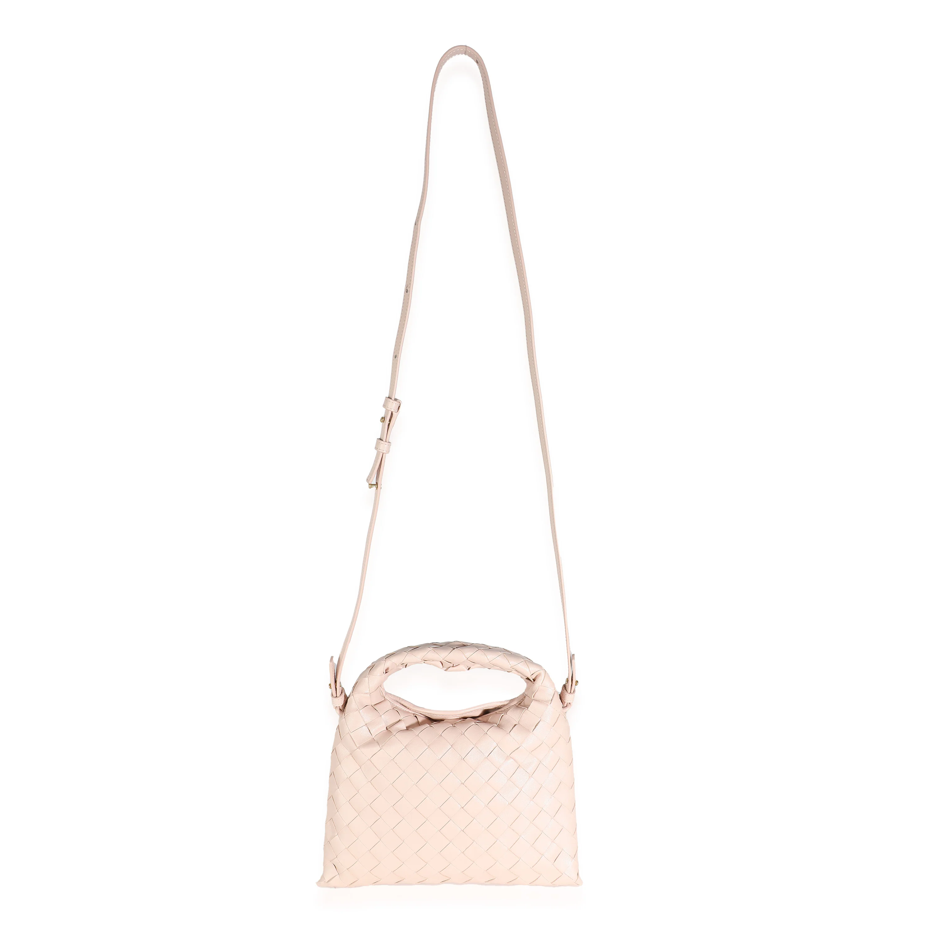 Bliss Washed Nappa Intrecciato Mini Hop Hobo - Image 8
