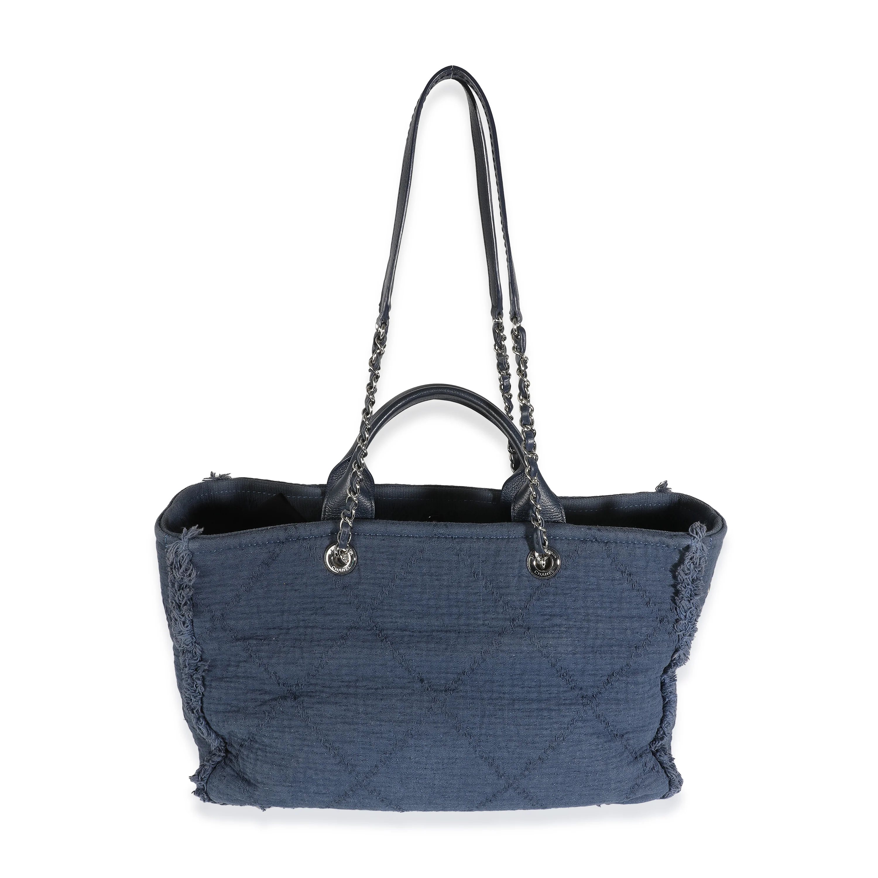 Navy Canvas Medium CC Double Face Tote - Image 5