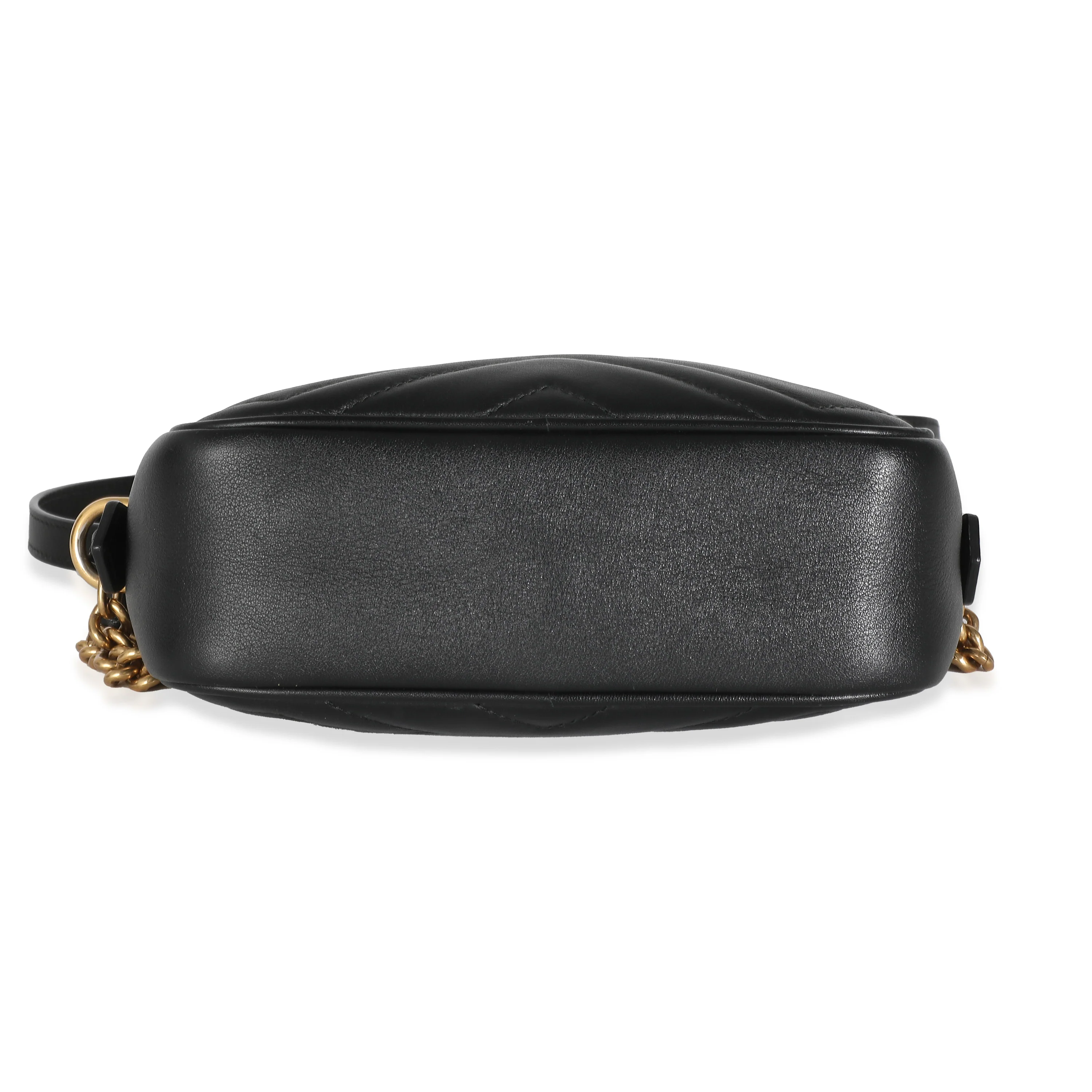 Black Matelasse Chevron Mini GG Marmont Camera Bag - Image 5