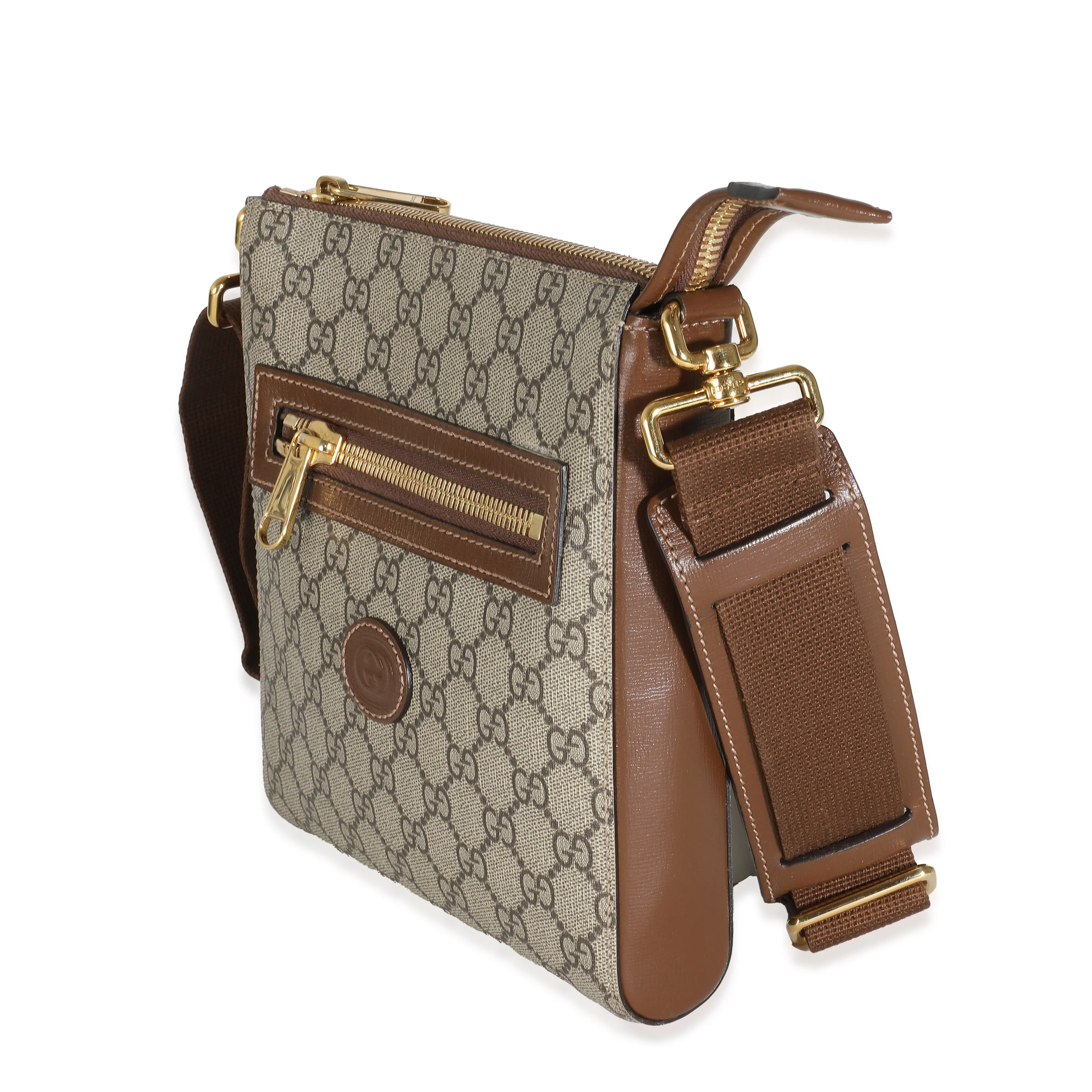 Beige GG Supreme Small Messenger Bag - Image 2
