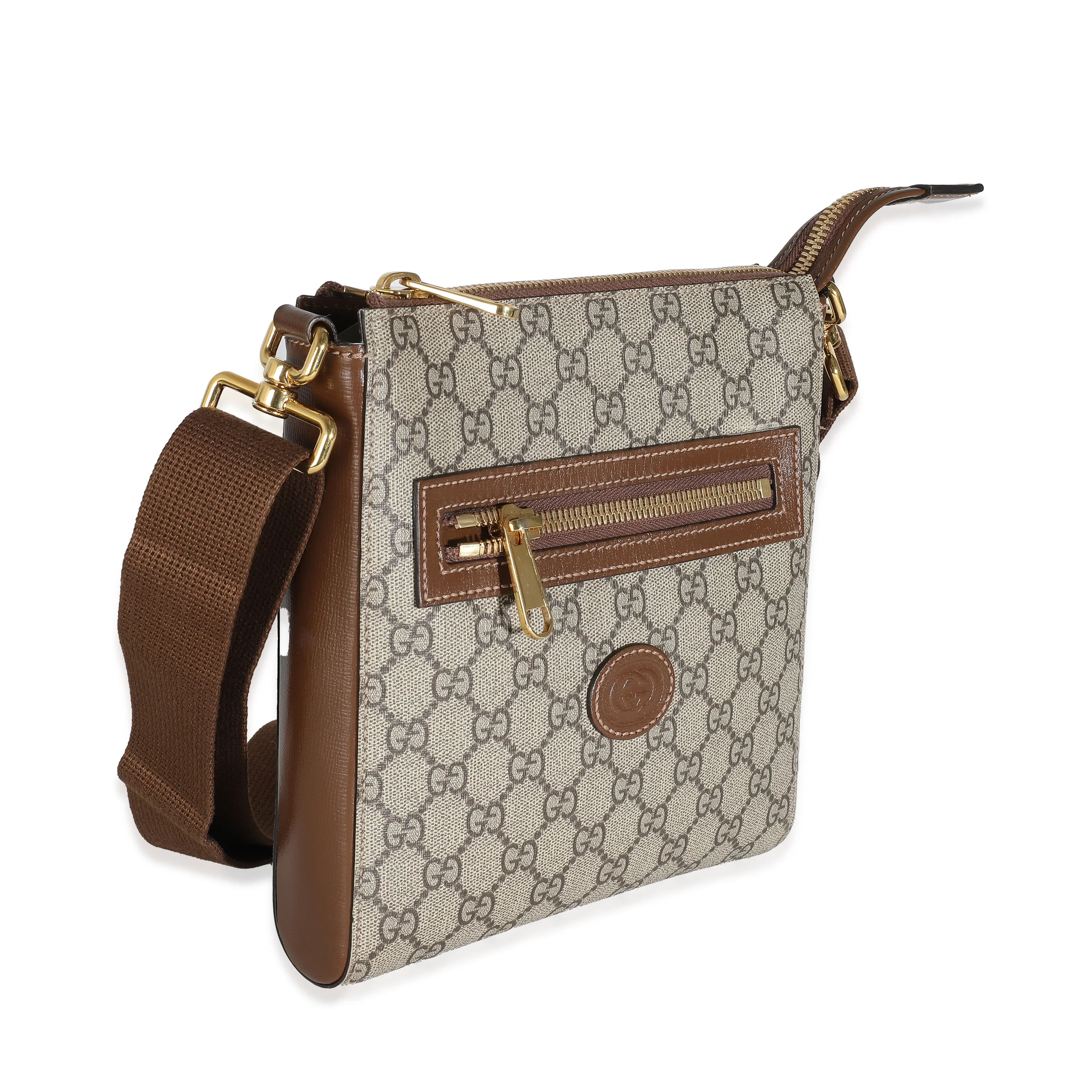Beige GG Supreme Small Messenger Bag - Image 3