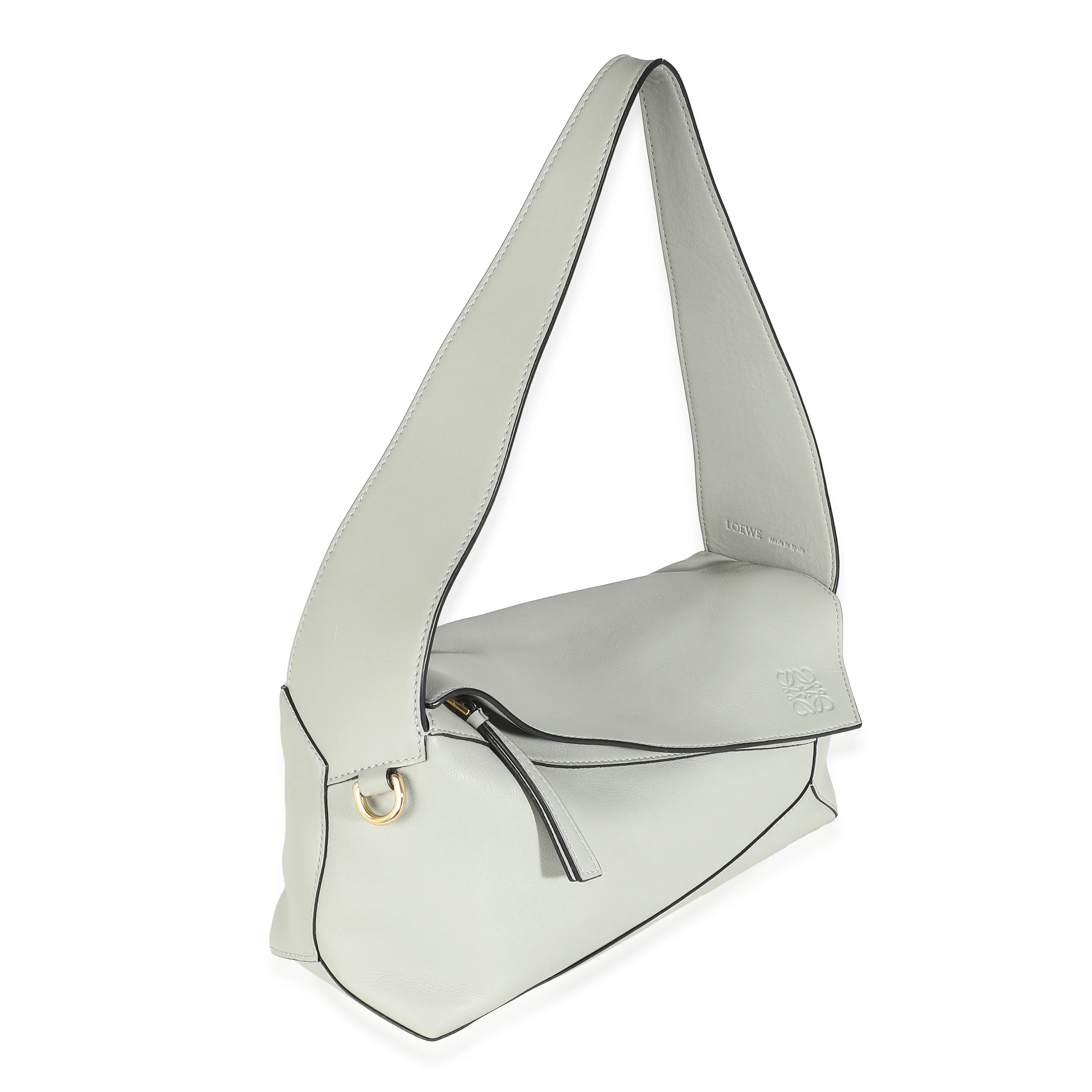 Light Celadon Calfskin Puzzle Hobo - Image 3