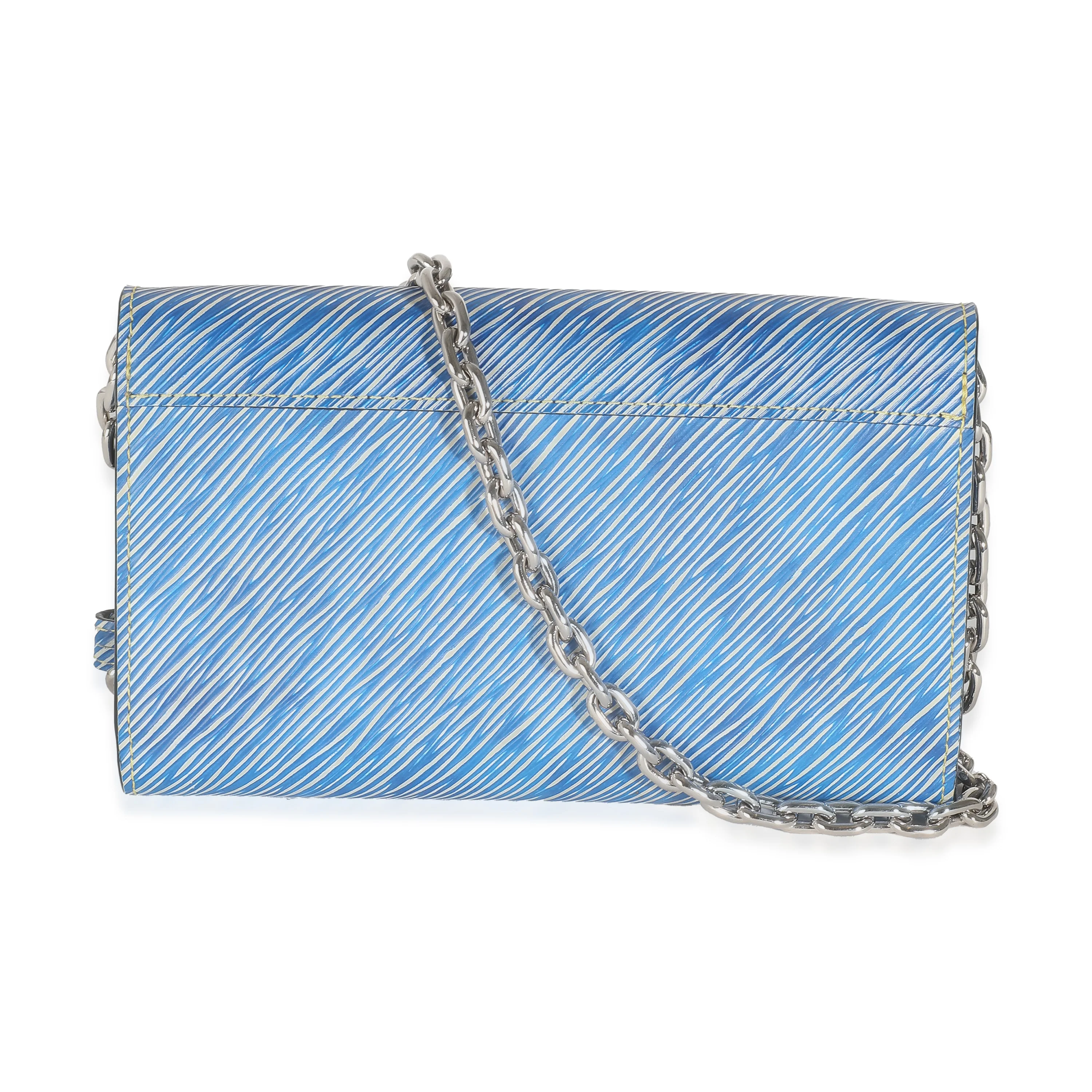 Blue Epi Studded Twist Chain Wallet - Image 4