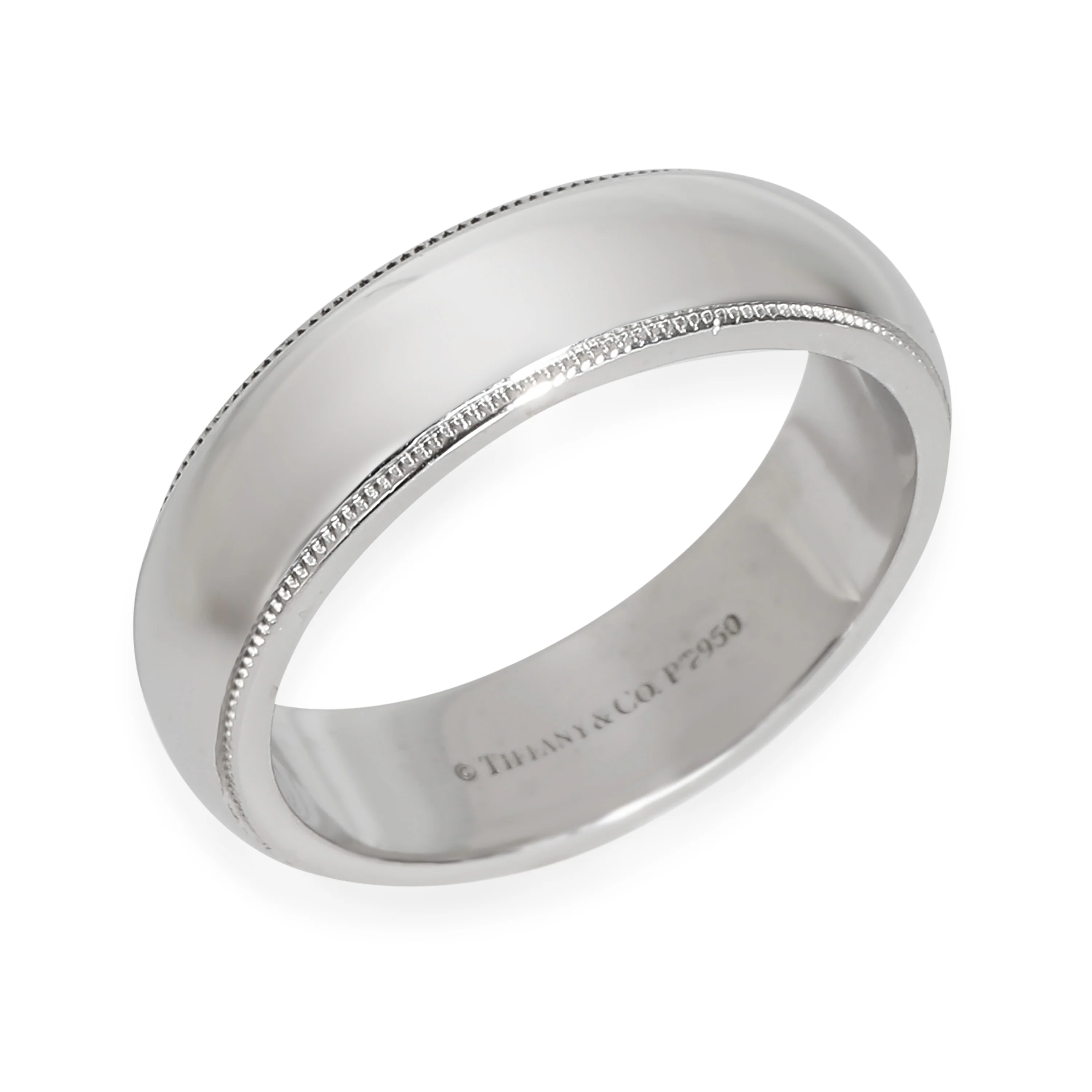 Tiffany Together 6mm Milgrain Wedding Band in Platinum - Image 2
