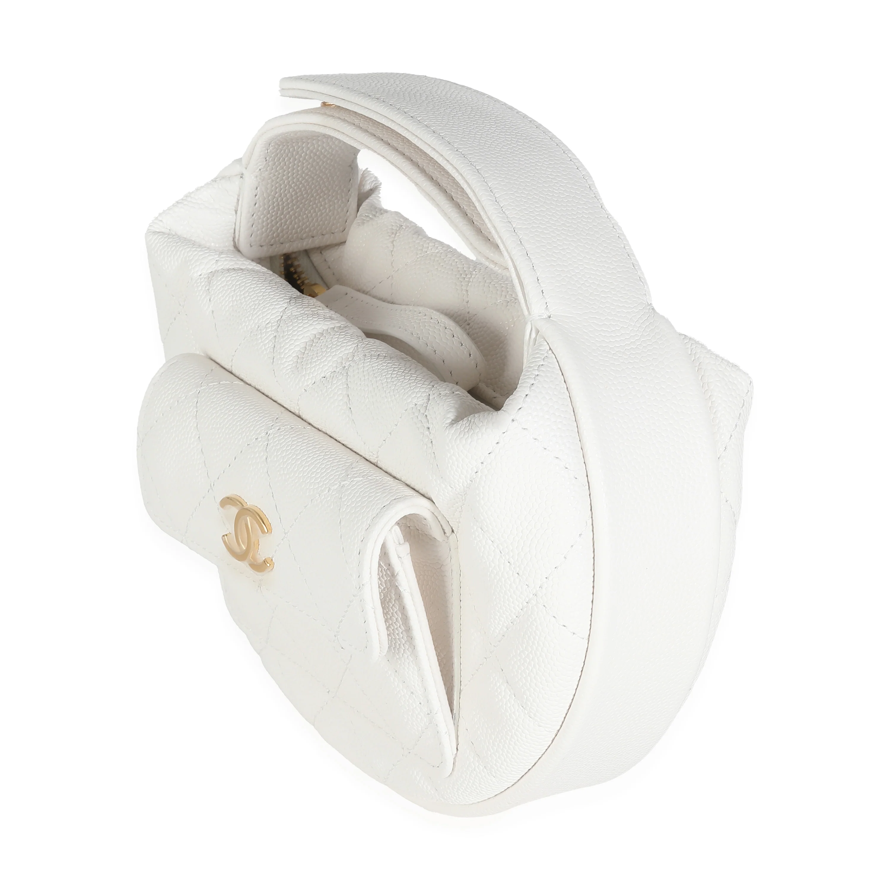 White Quilted Polly Pocket Hobo - Image 2