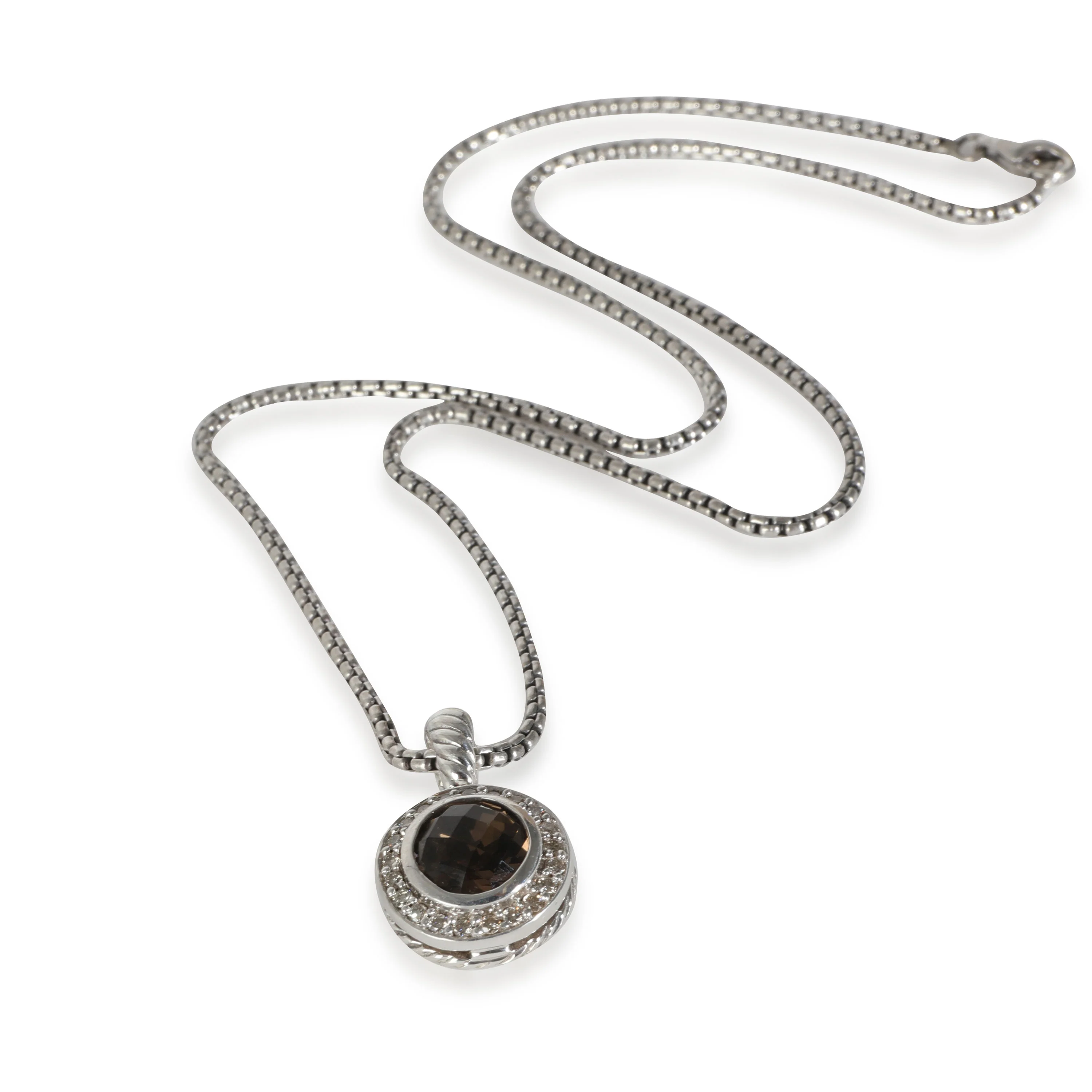 Cerise Smokey Quartz Pendant in  Sterling Silver - Image 2