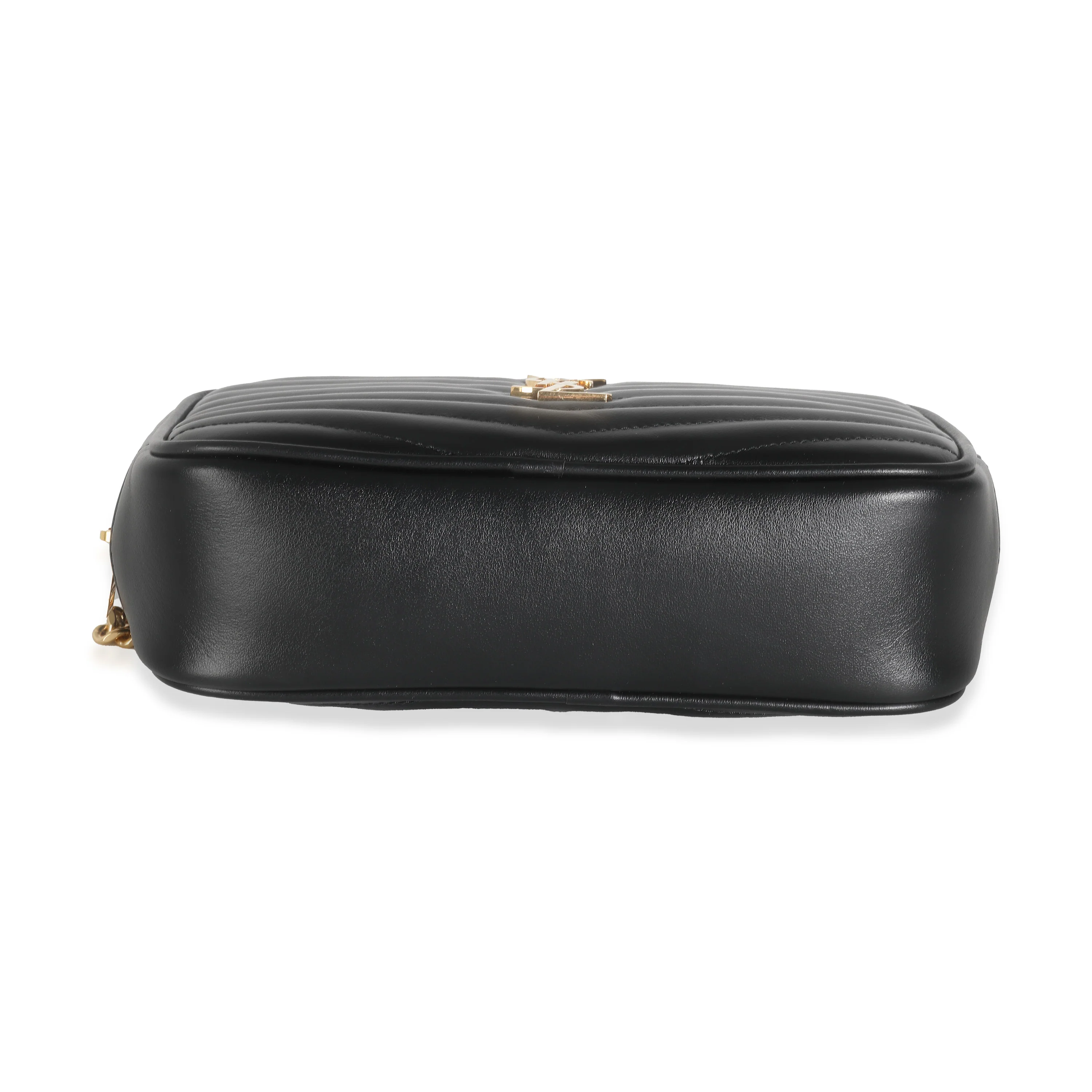 Black Chevron Calfskin Mini Lou Camera Bag - Image 5