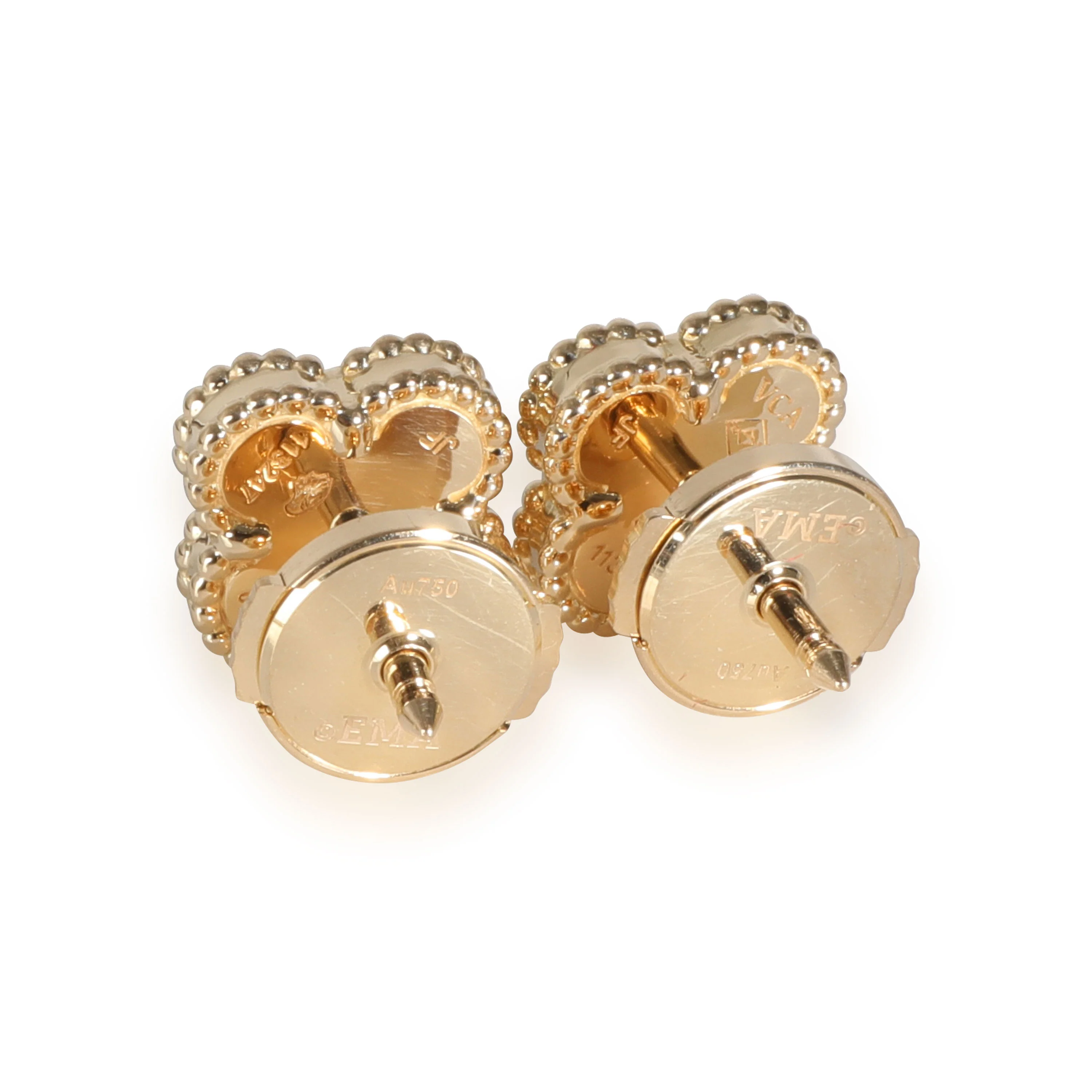 Sweet Alhambra Mother Of Pearl Earrings in 18k Yellow Gold - Image 3