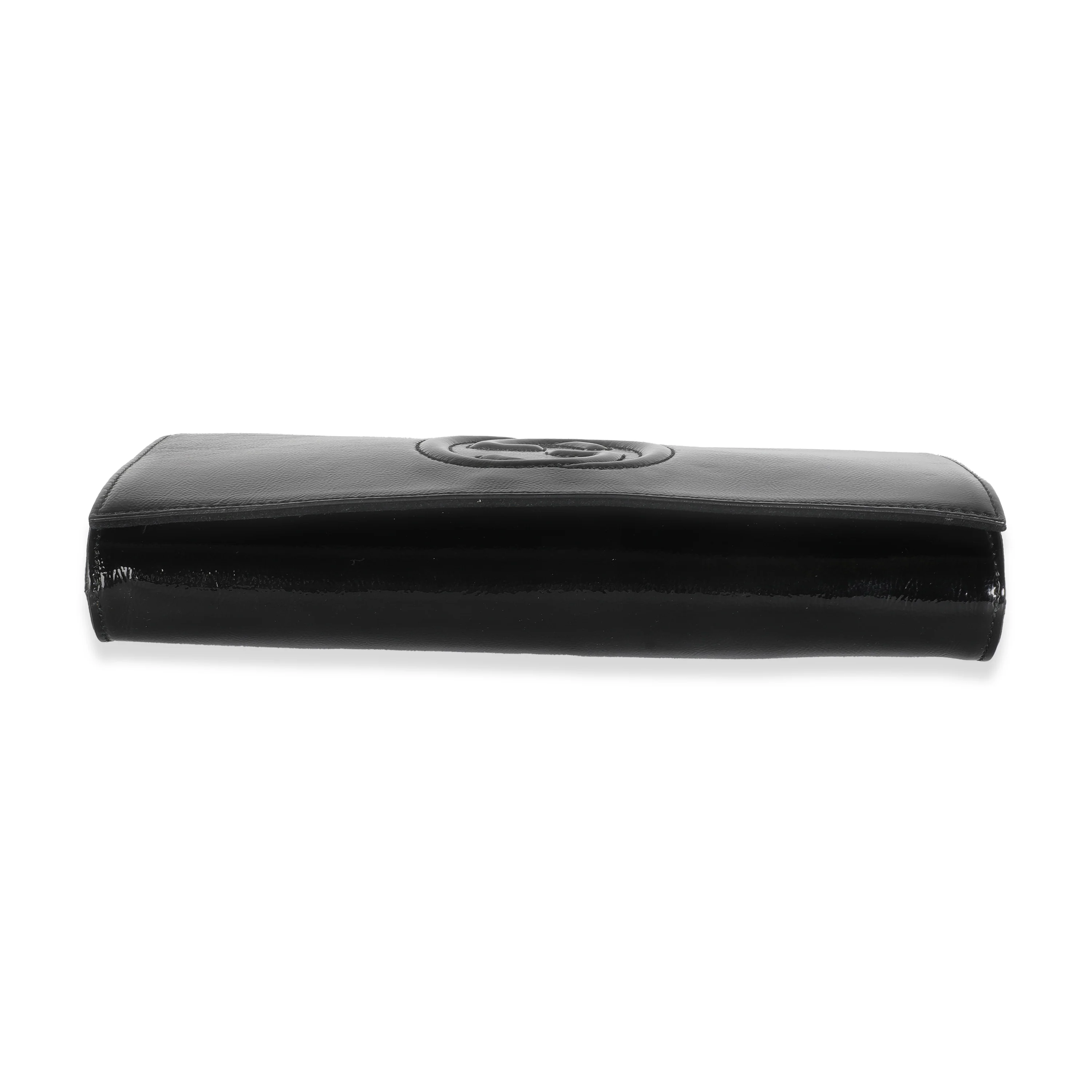 Black Patent Soho Flap Tassel Clutch - Image 5