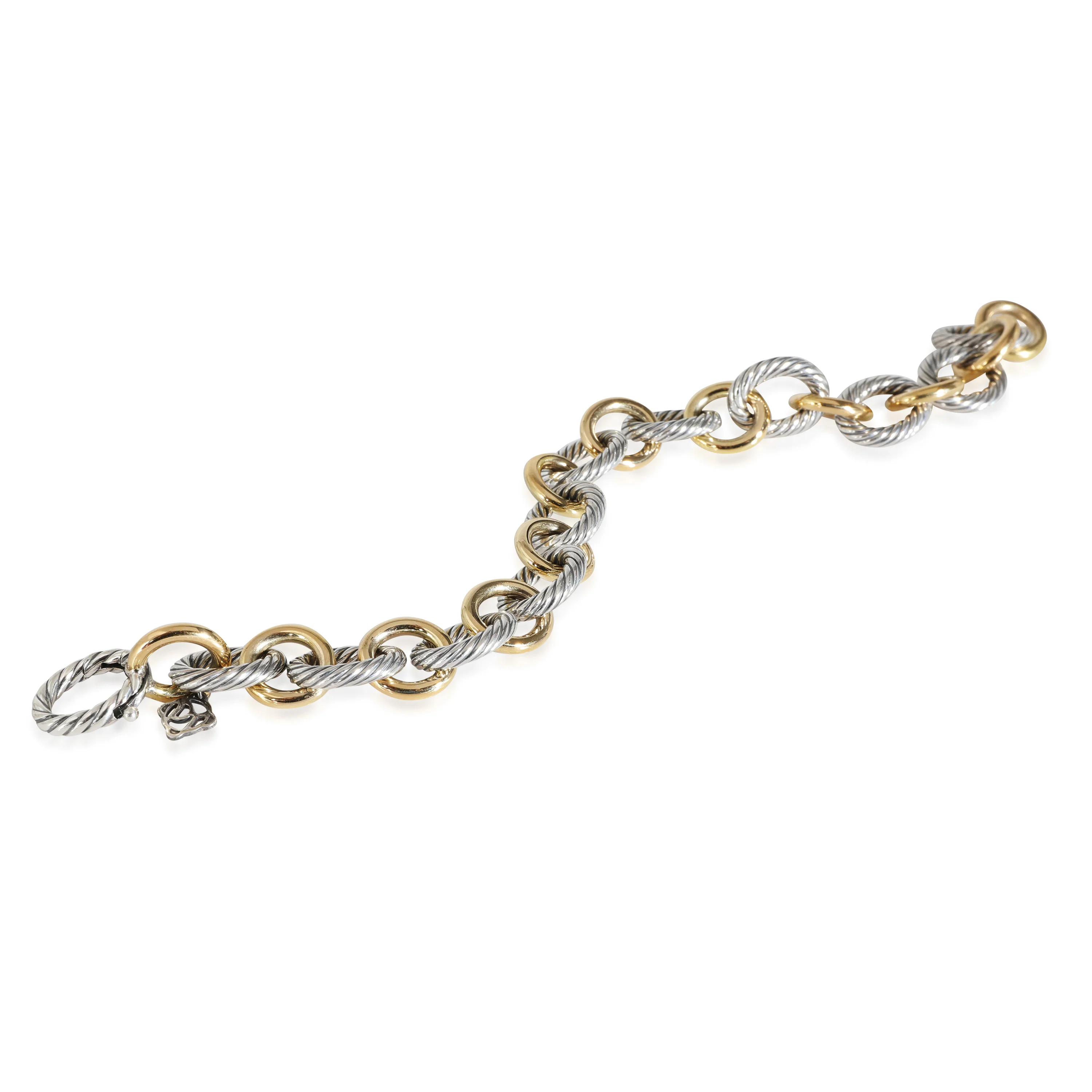 Chain Collection Bracelet in 18k Yellow Gold/Sterling Silver - Image 2