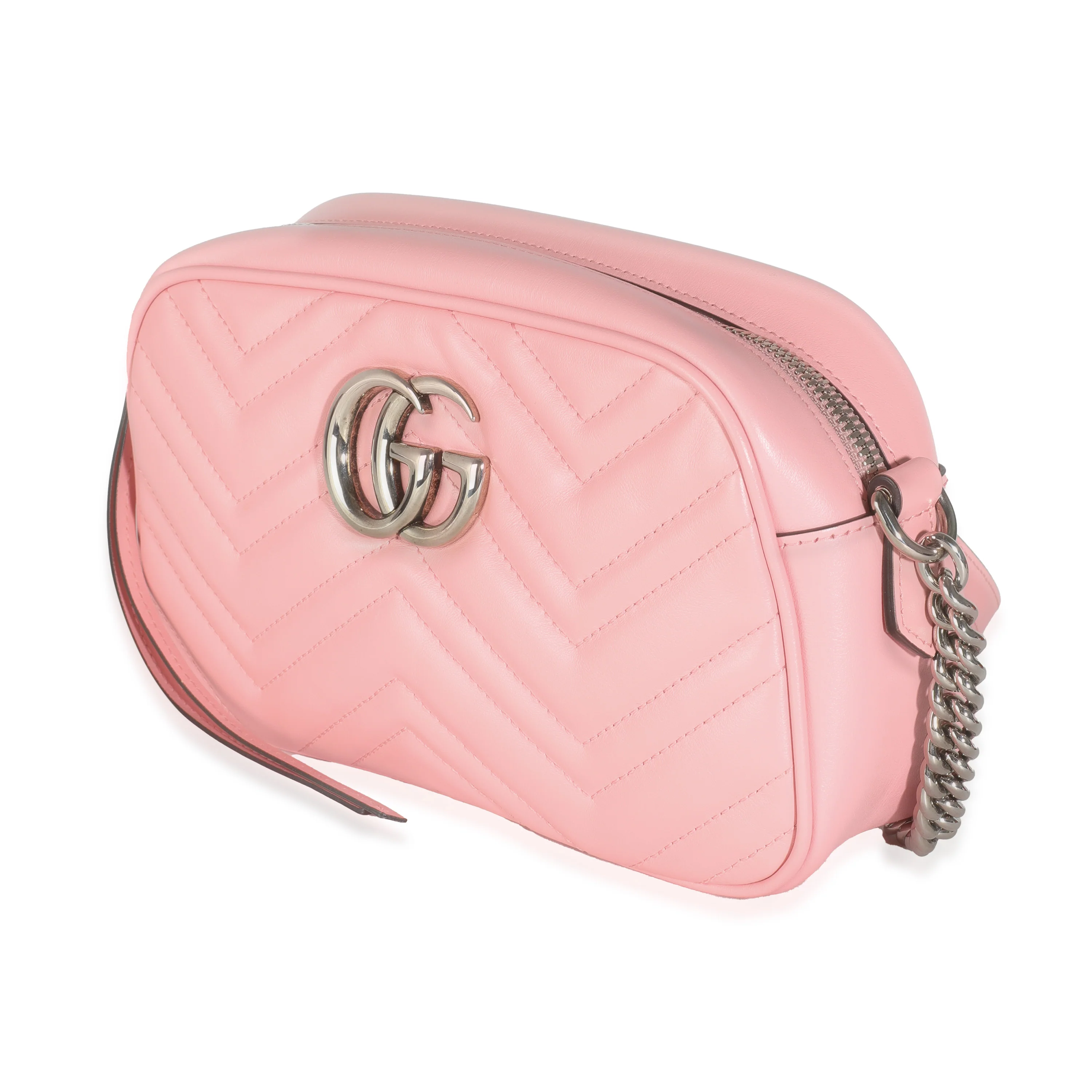Wild Rose Matelasse Calfskin Small GG Marmont Chain Bag - Image 2