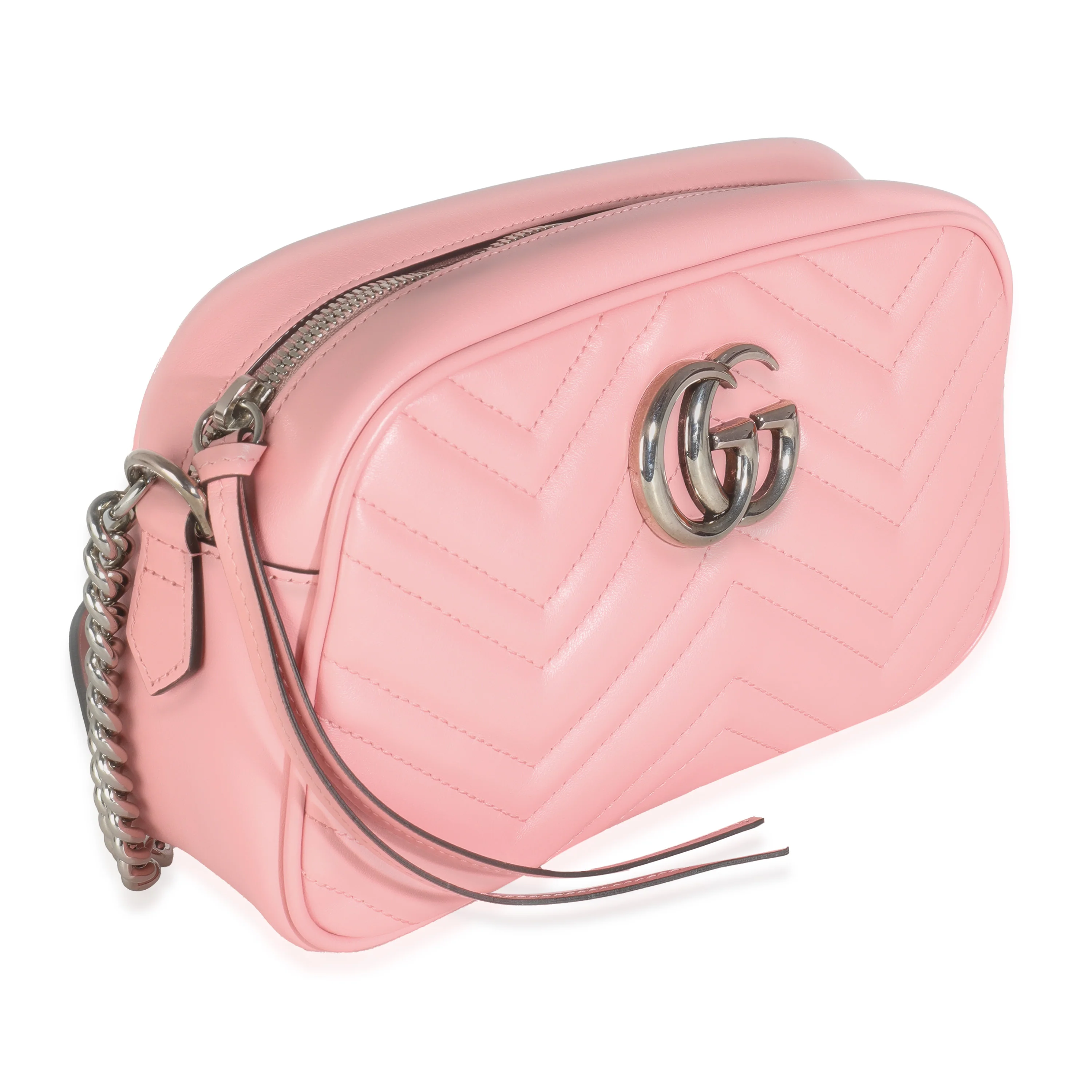 Wild Rose Matelasse Calfskin Small GG Marmont Chain Bag - Image 3