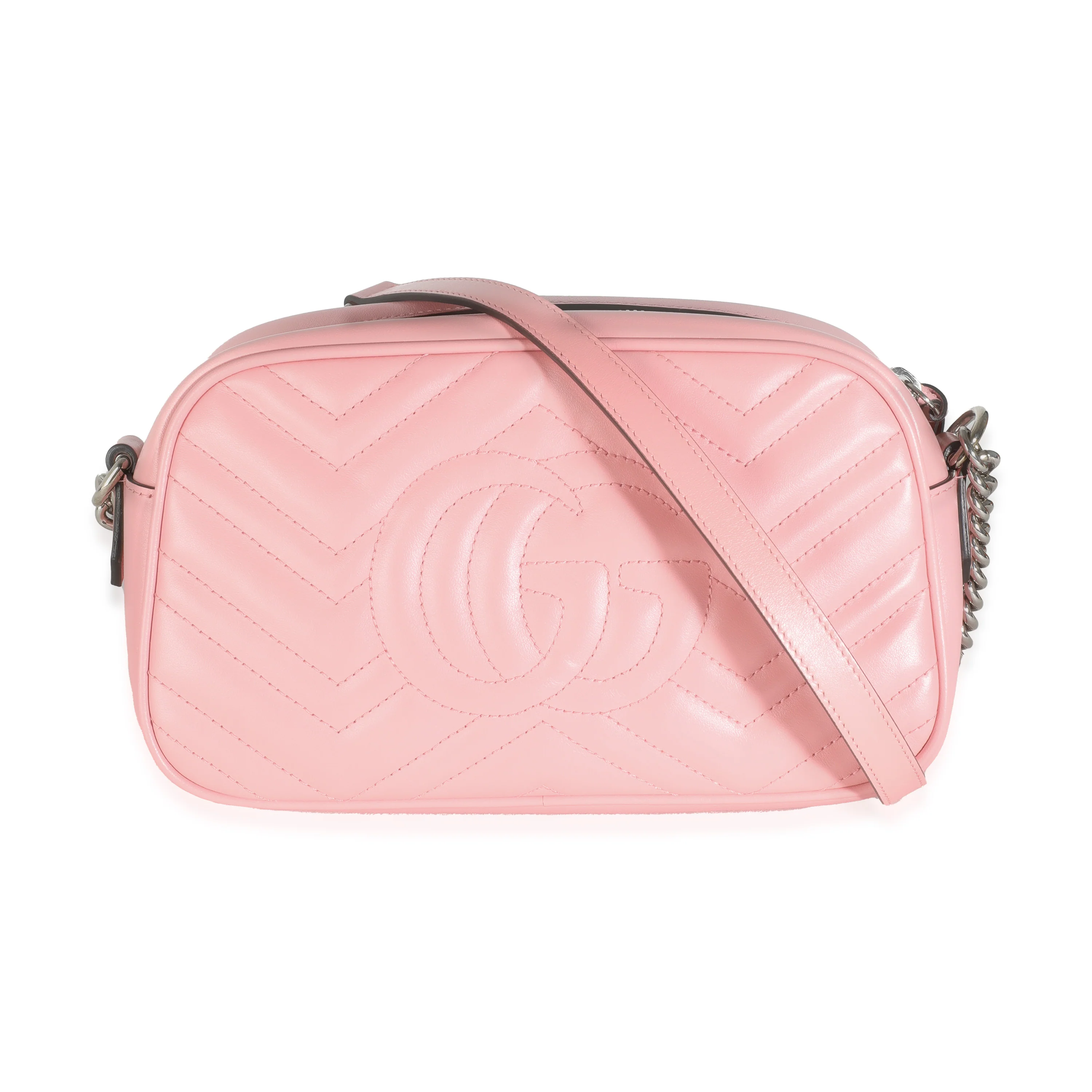 Wild Rose Matelasse Calfskin Small GG Marmont Chain Bag - Image 4