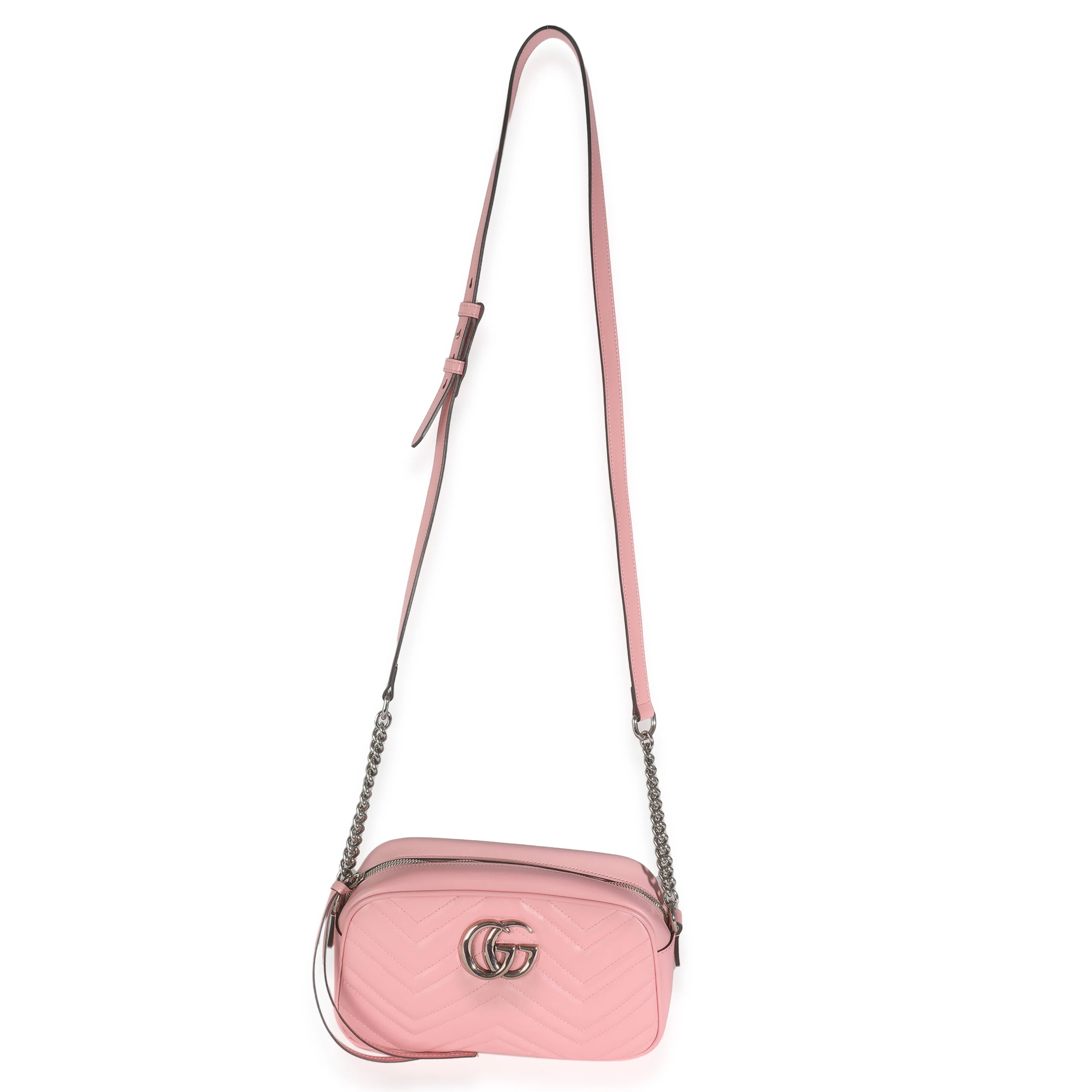 Wild Rose Matelasse Calfskin Small GG Marmont Chain Bag - Image 8