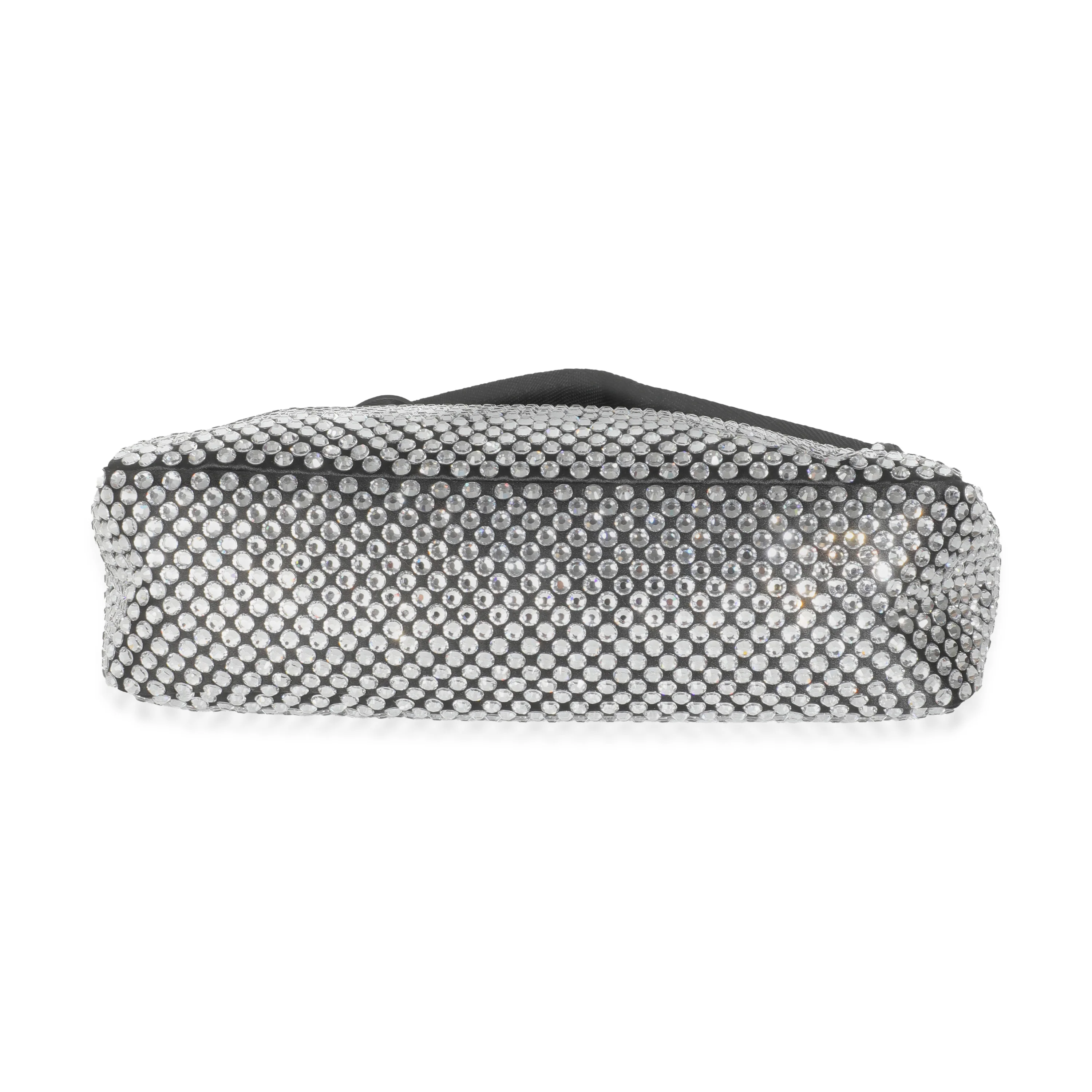 Black Satin Crystal Mini Re-Edition 2000 Hobo - Image 5