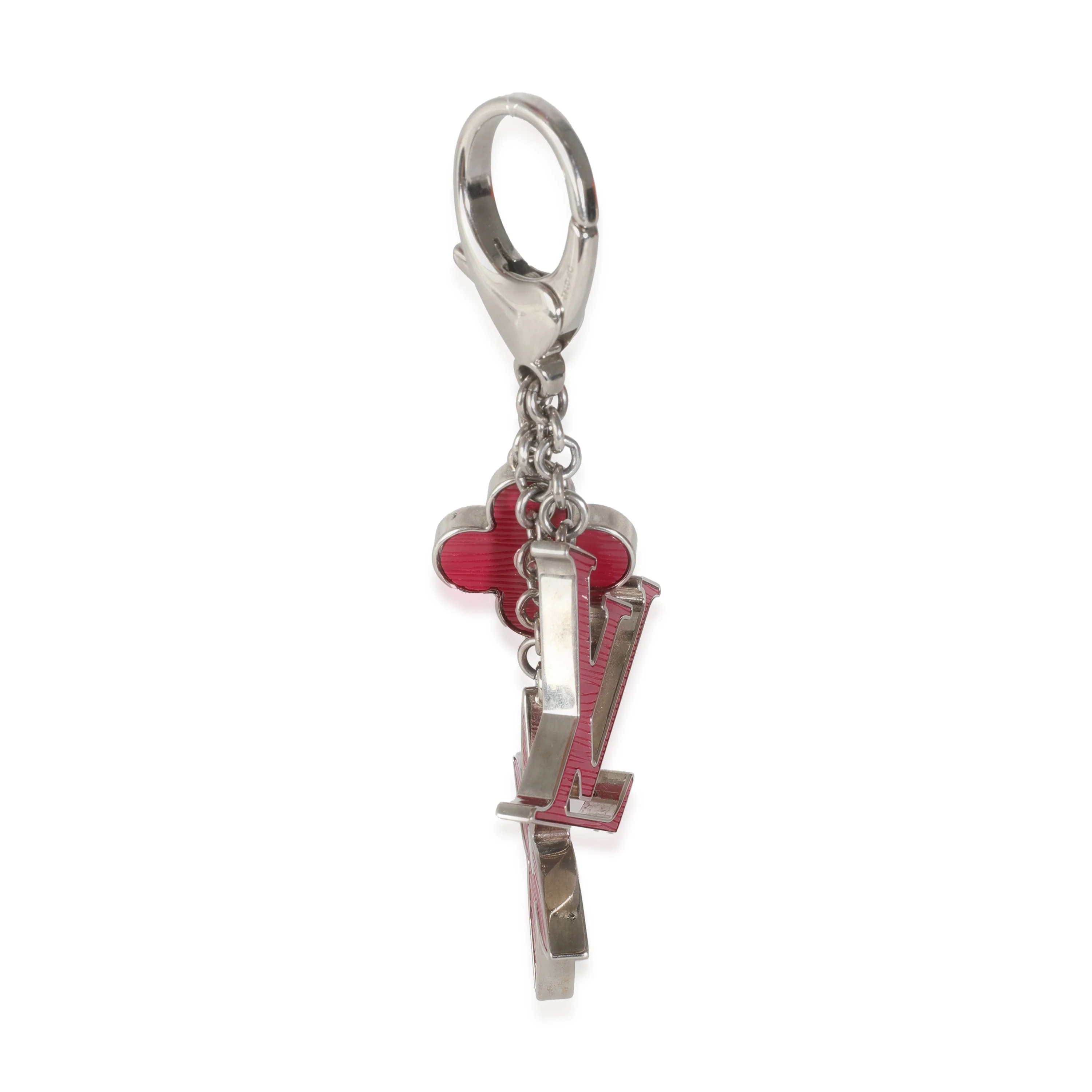 Fuchsia Silver Metal Fleur d Epi Bag Charm - Image 2