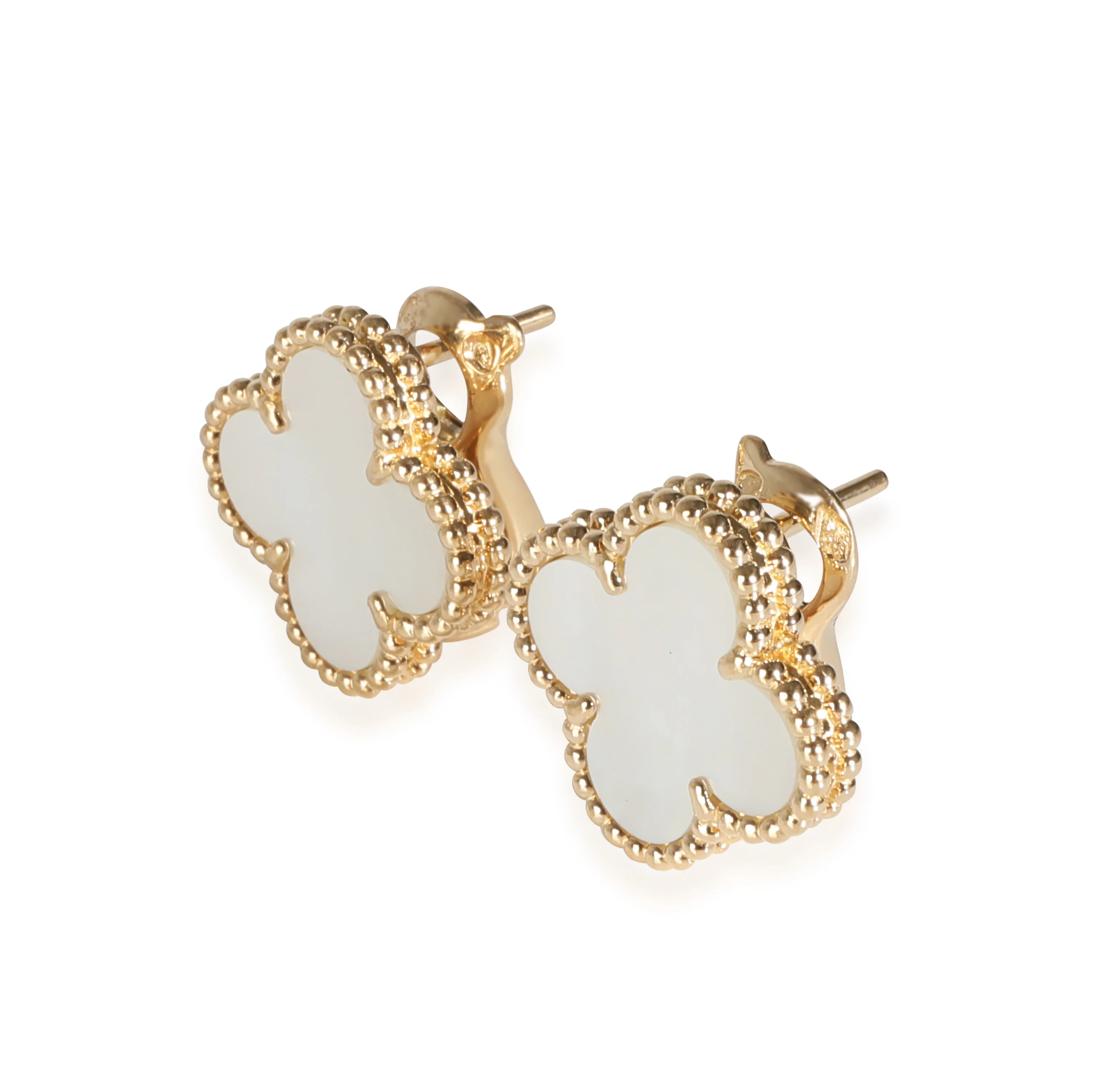 Vintage Alhambra Earrings in 18k Yellow Gold - Image 2