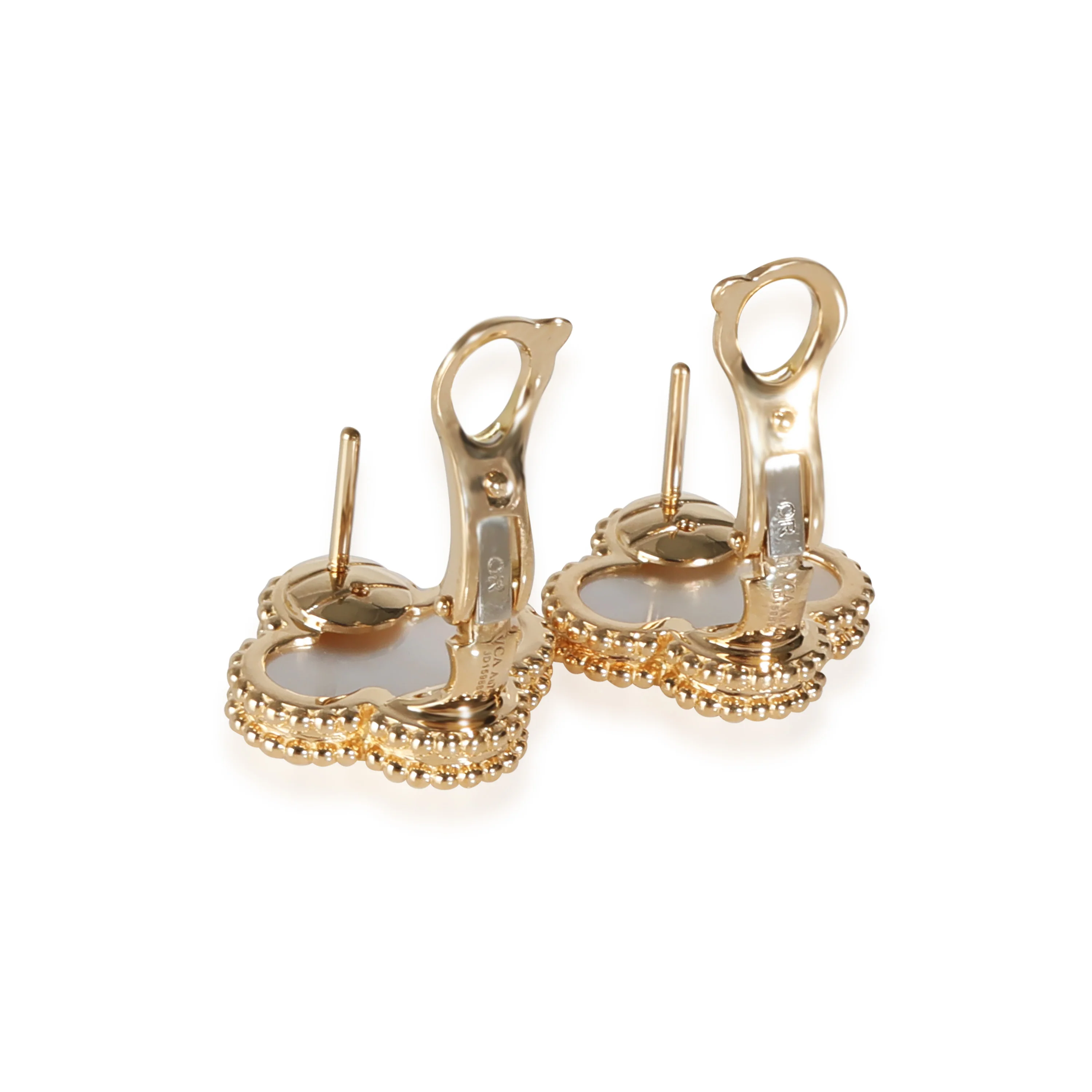 Vintage Alhambra Earrings in 18k Yellow Gold - Image 3