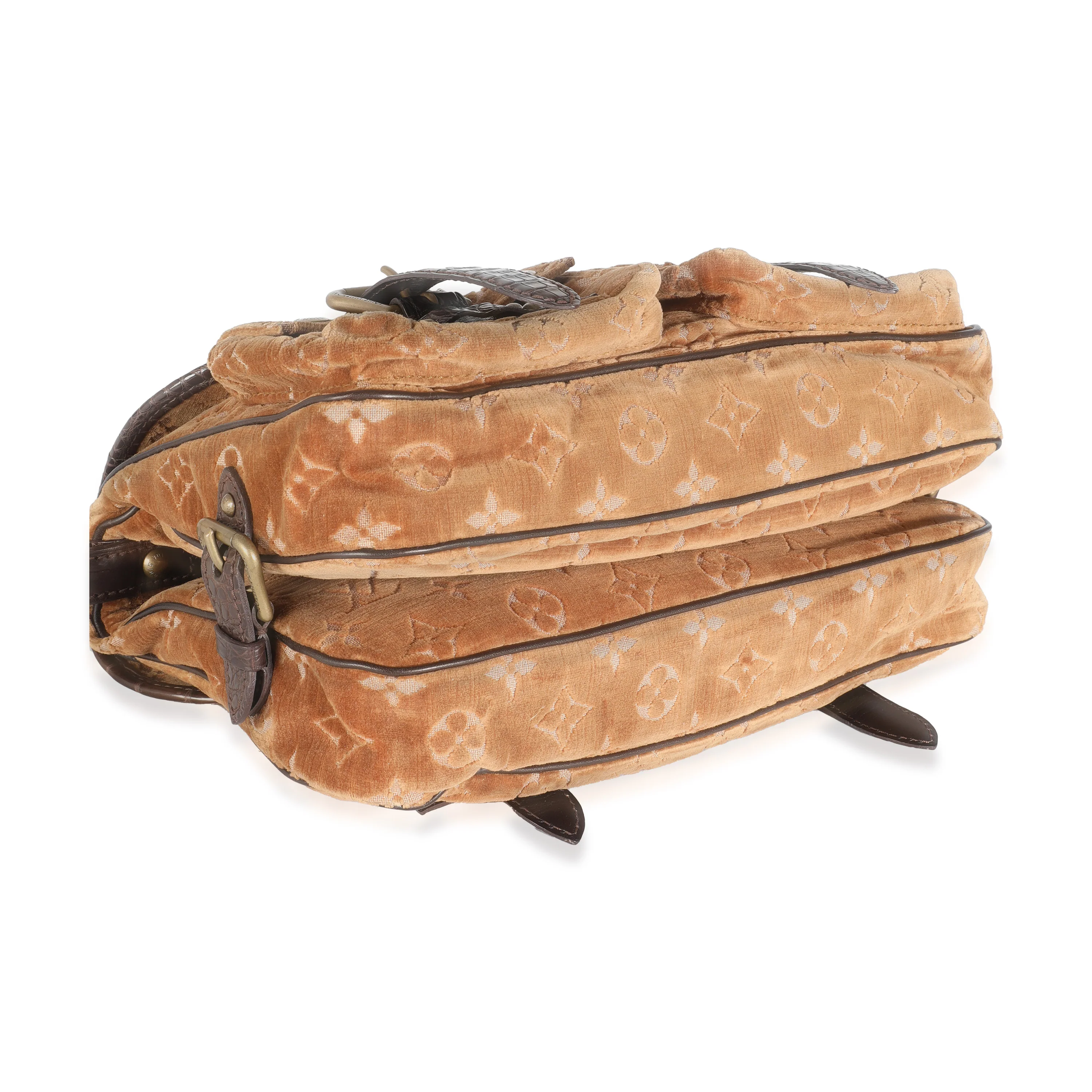Brown Alligator Monogram Velours Clyde - Image 7