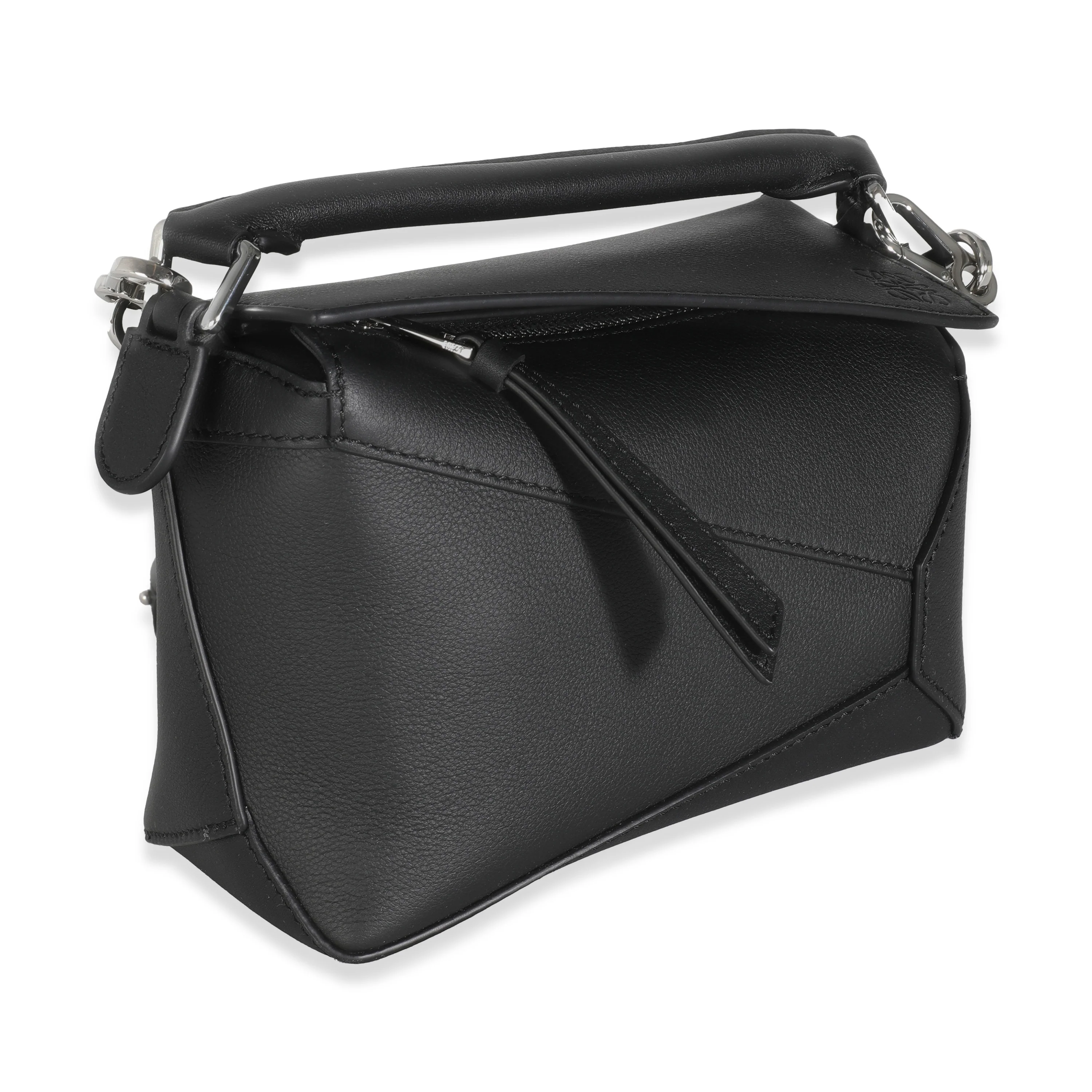 Black Classic Calfskin Mini Puzzle Edge Bag - Image 3