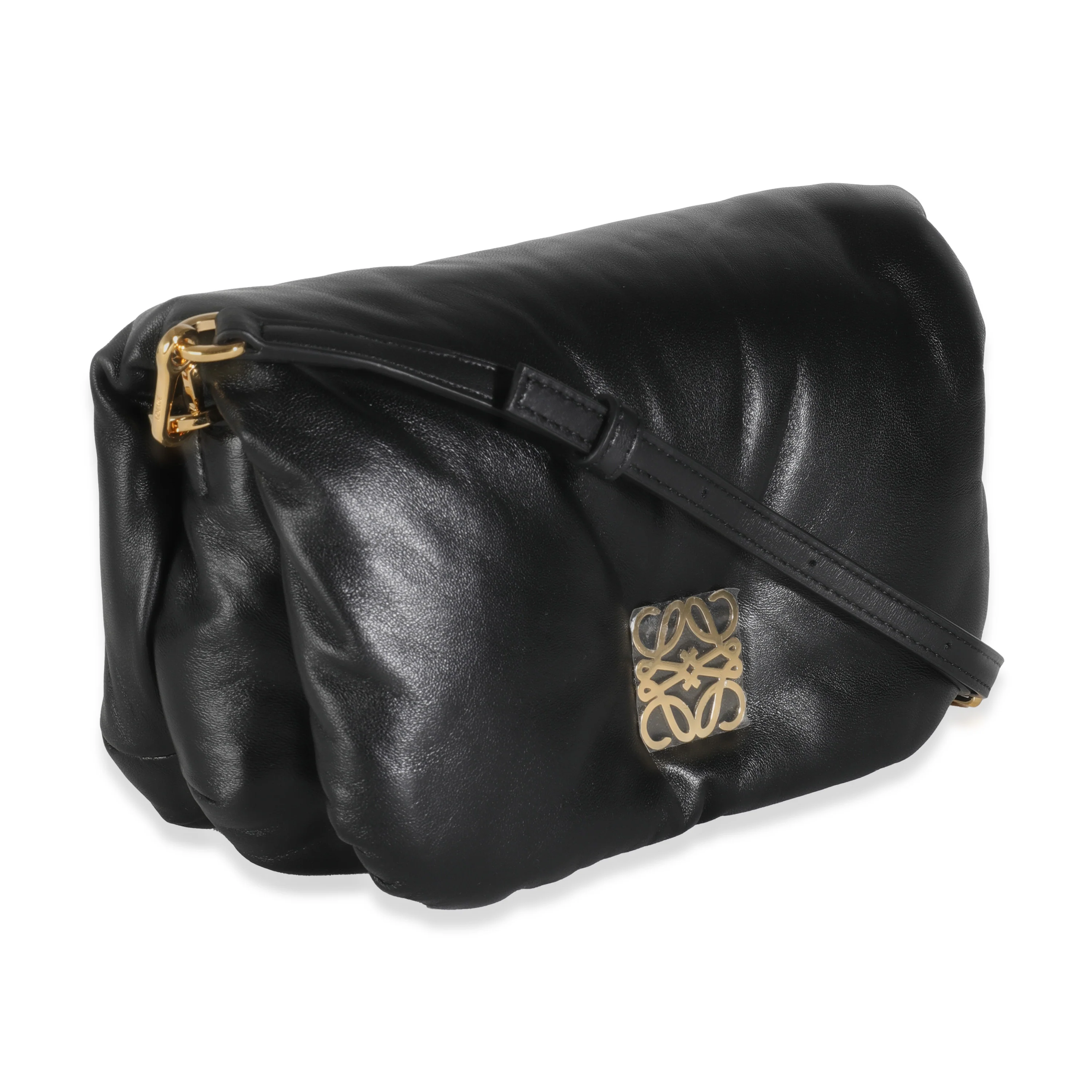 Black Shiny Nappa Lambskin Mini Puffer Goya - Image 3