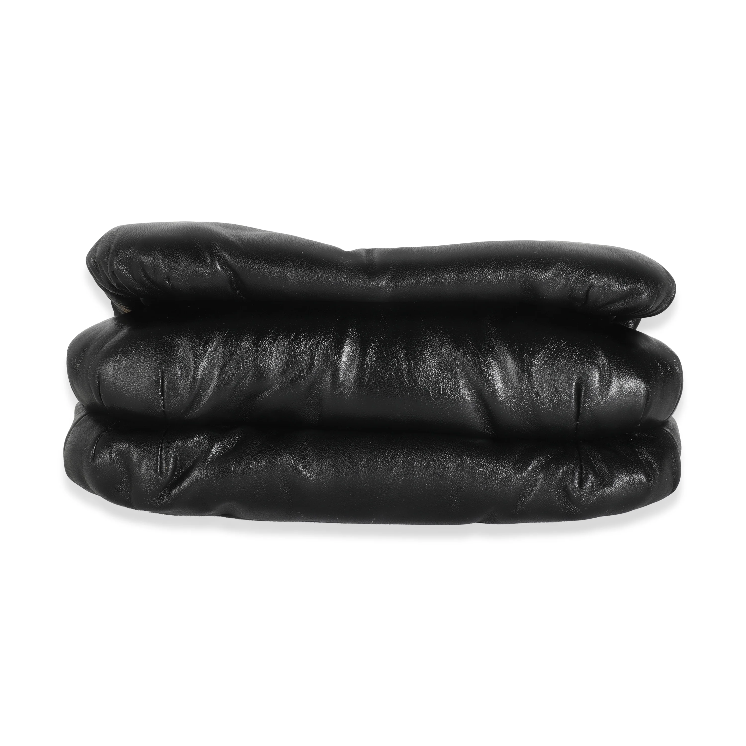 Black Shiny Nappa Lambskin Mini Puffer Goya - Image 5