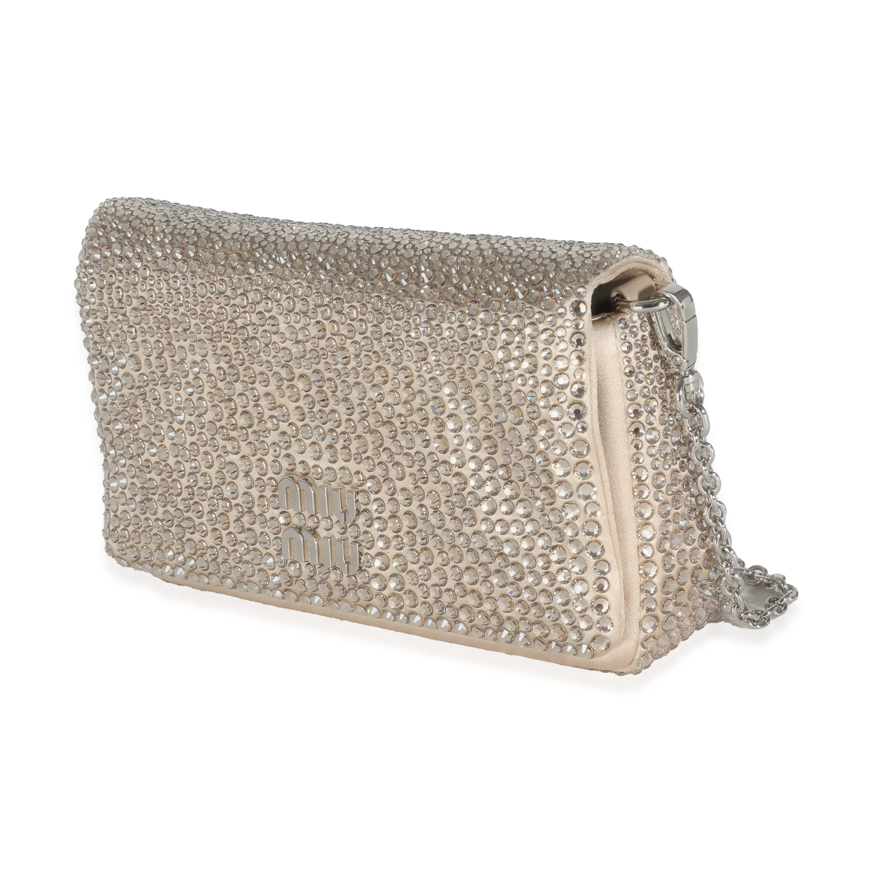 Beige Raso Starlight Crystal Bag - Image 2